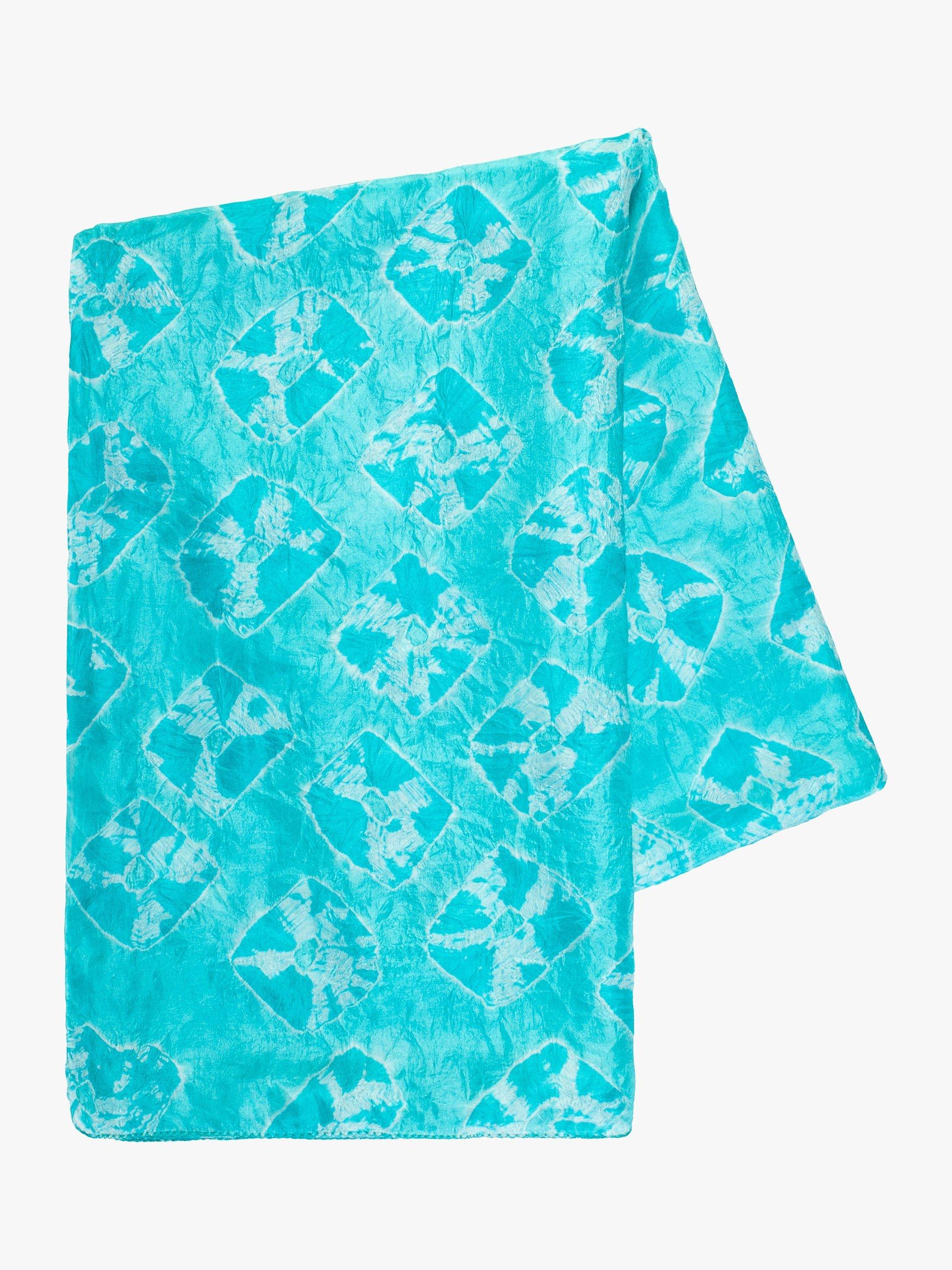 Product image 5 of 5, which shows chesca Gem Print Silk Scarf, Jade, One Size
