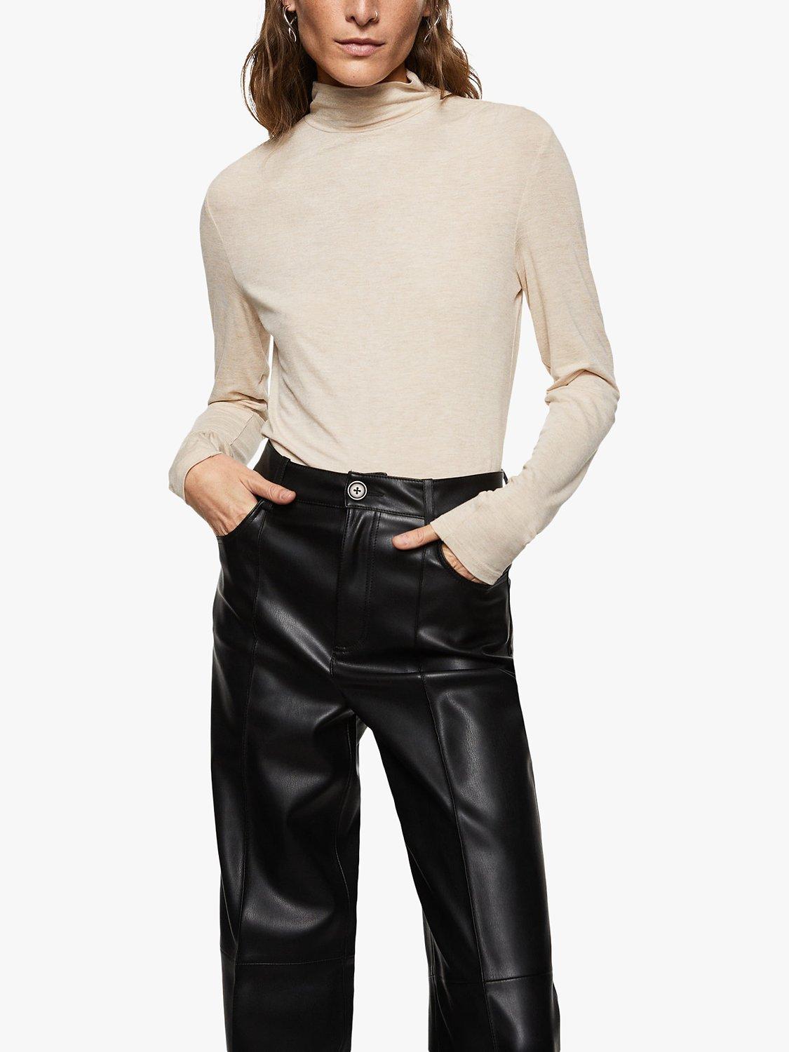 Mango Second Turtleneck Top, Beige