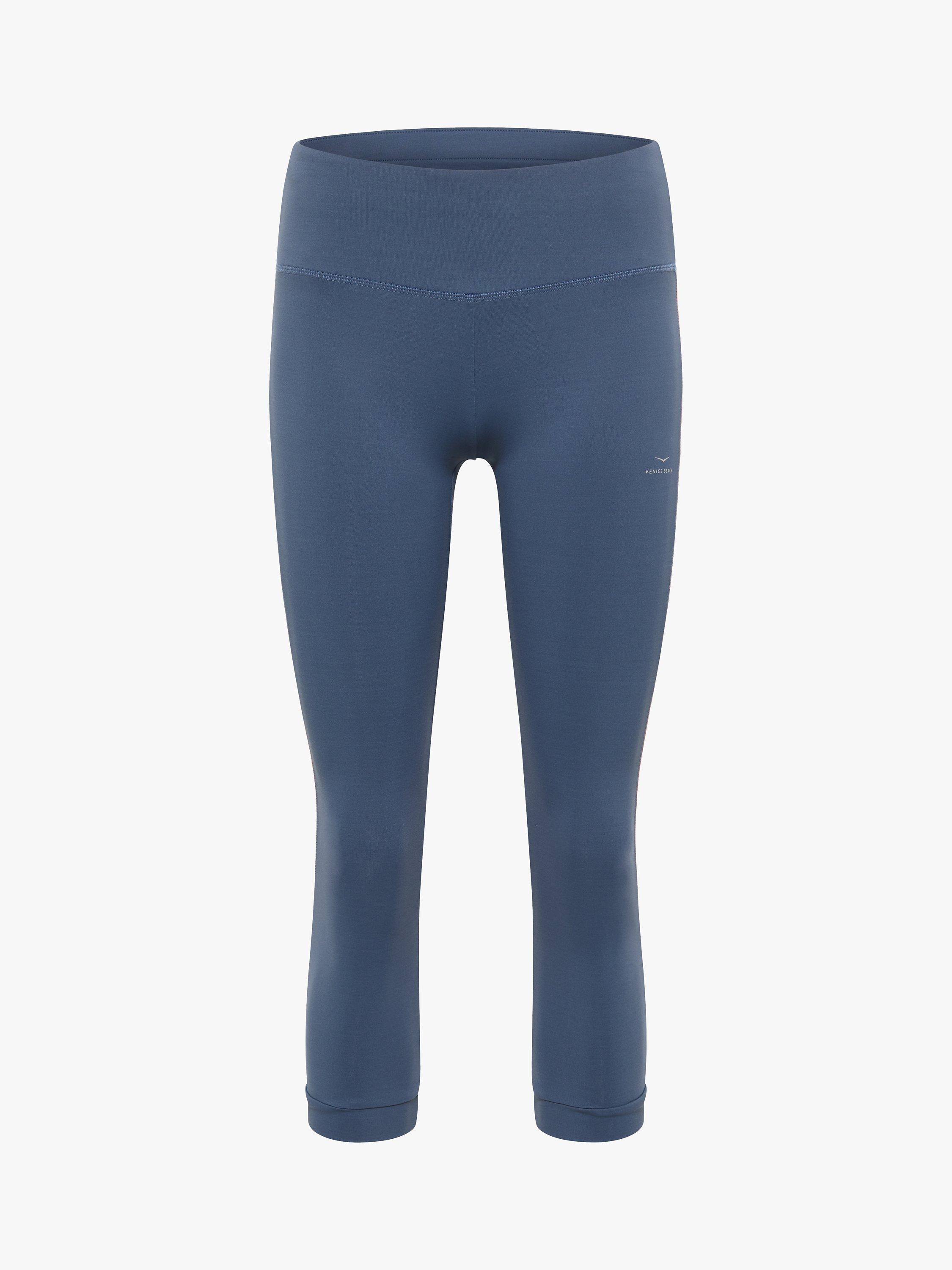 Product image 1 of 7, which shows Venice Beach Kimberly 3/4 Leggings, Denim Power Peach, M