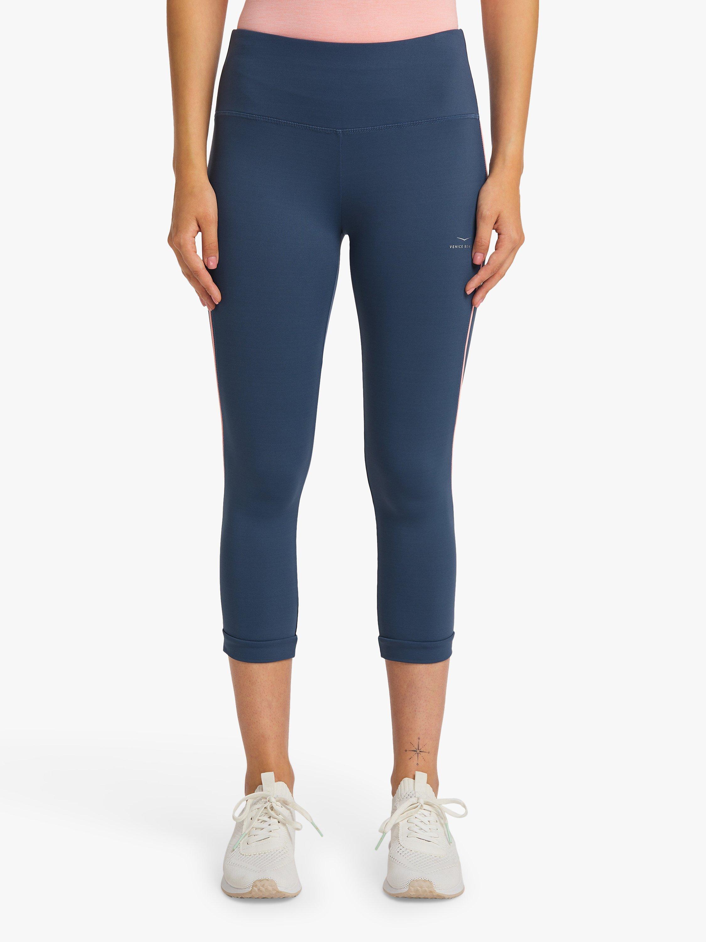 Product image 2 of 7, which shows Venice Beach Kimberly 3/4 Leggings, Denim Power Peach, M