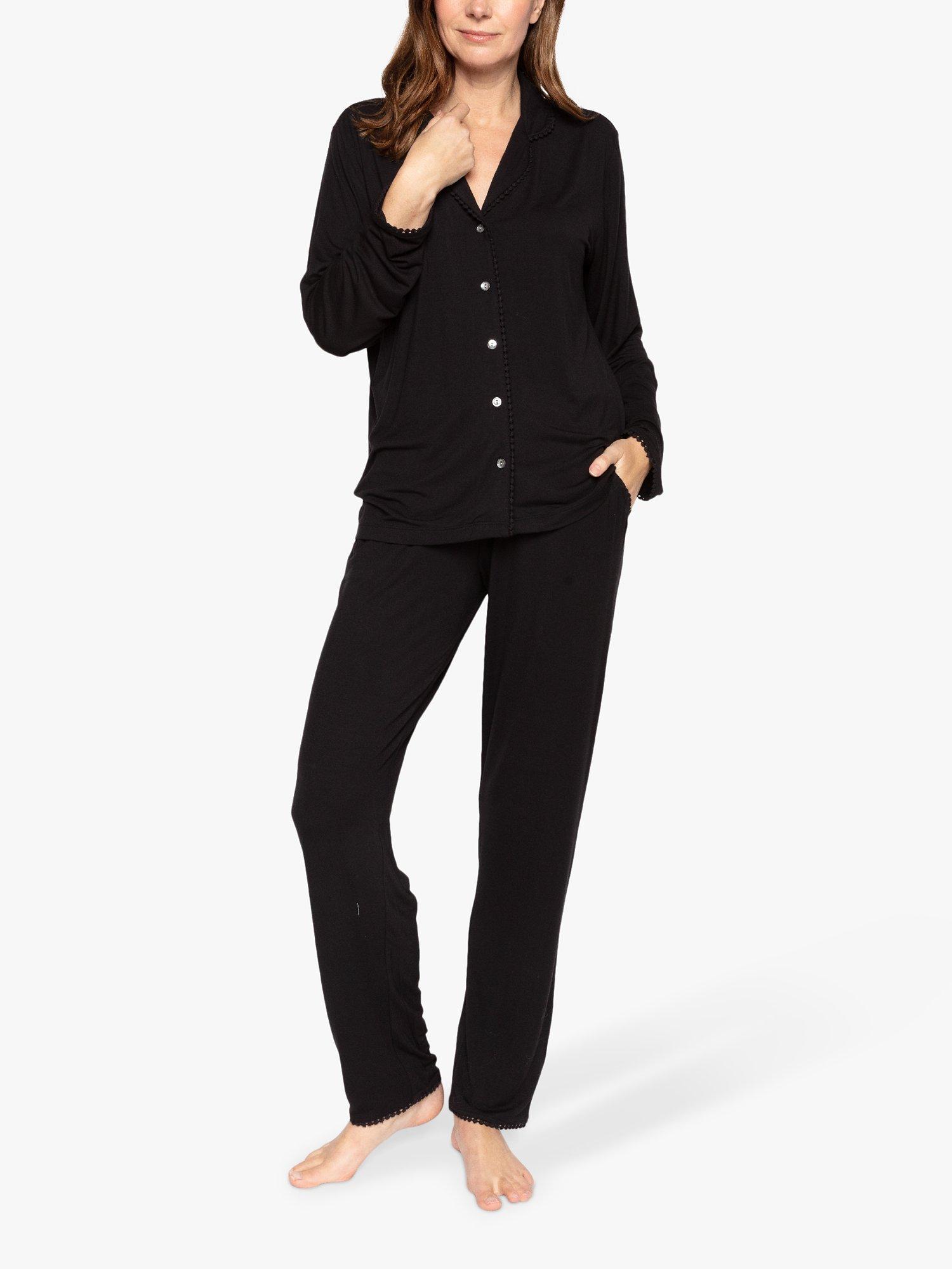 Product image 1 of 4, which shows Nora Rose by Cyberjammies Long Sleeve Pyjamas, Black, 8
