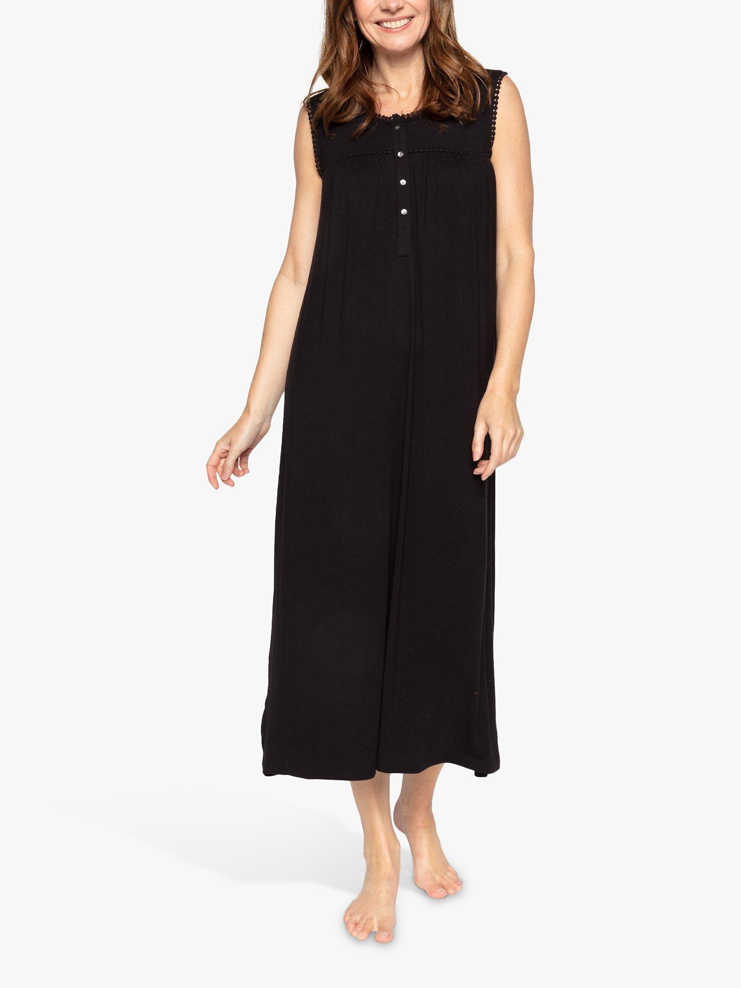 Product image 1 of 2, which shows Nora Rose by Cyberjammies Midi Nightdress, Black, 8
