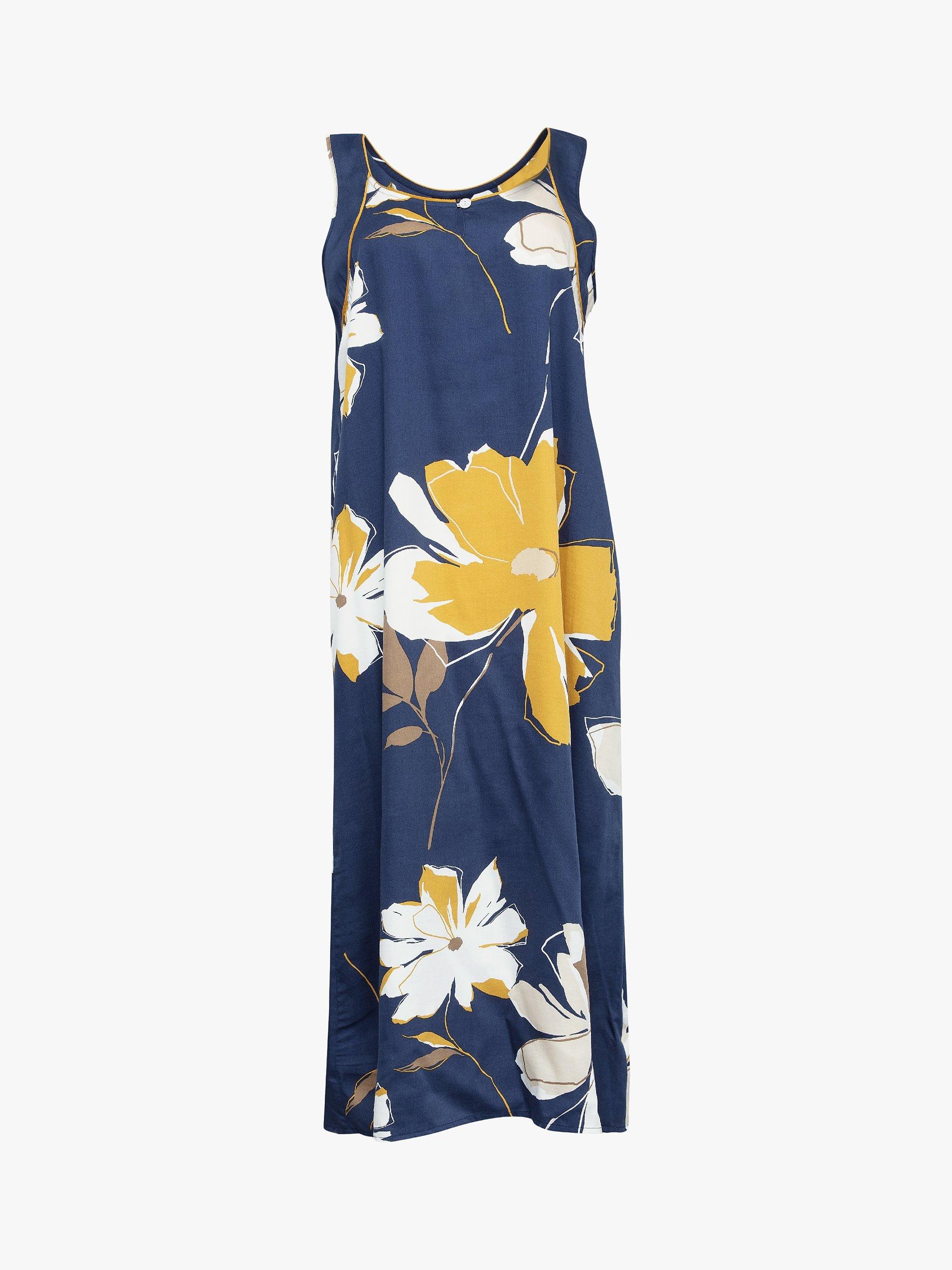 Product image 3 of 4, which shows Fable & Eve Notting Hill Floral Nightdress, Navy/Multi, 8