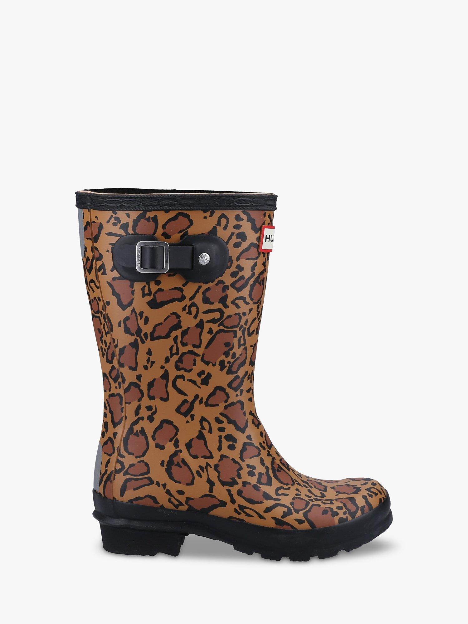 Hunter Kids Original Leopard Print Wellington Boots