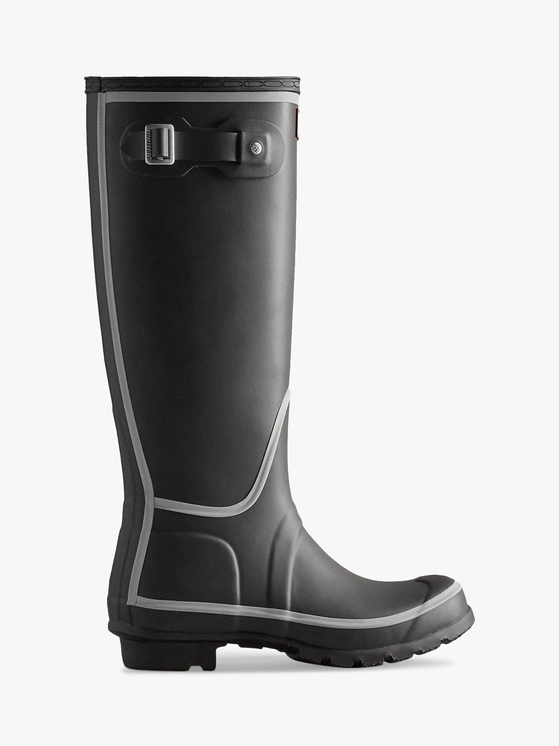 Hunter Original Tall Reflective Outline Wellington Boots, Black