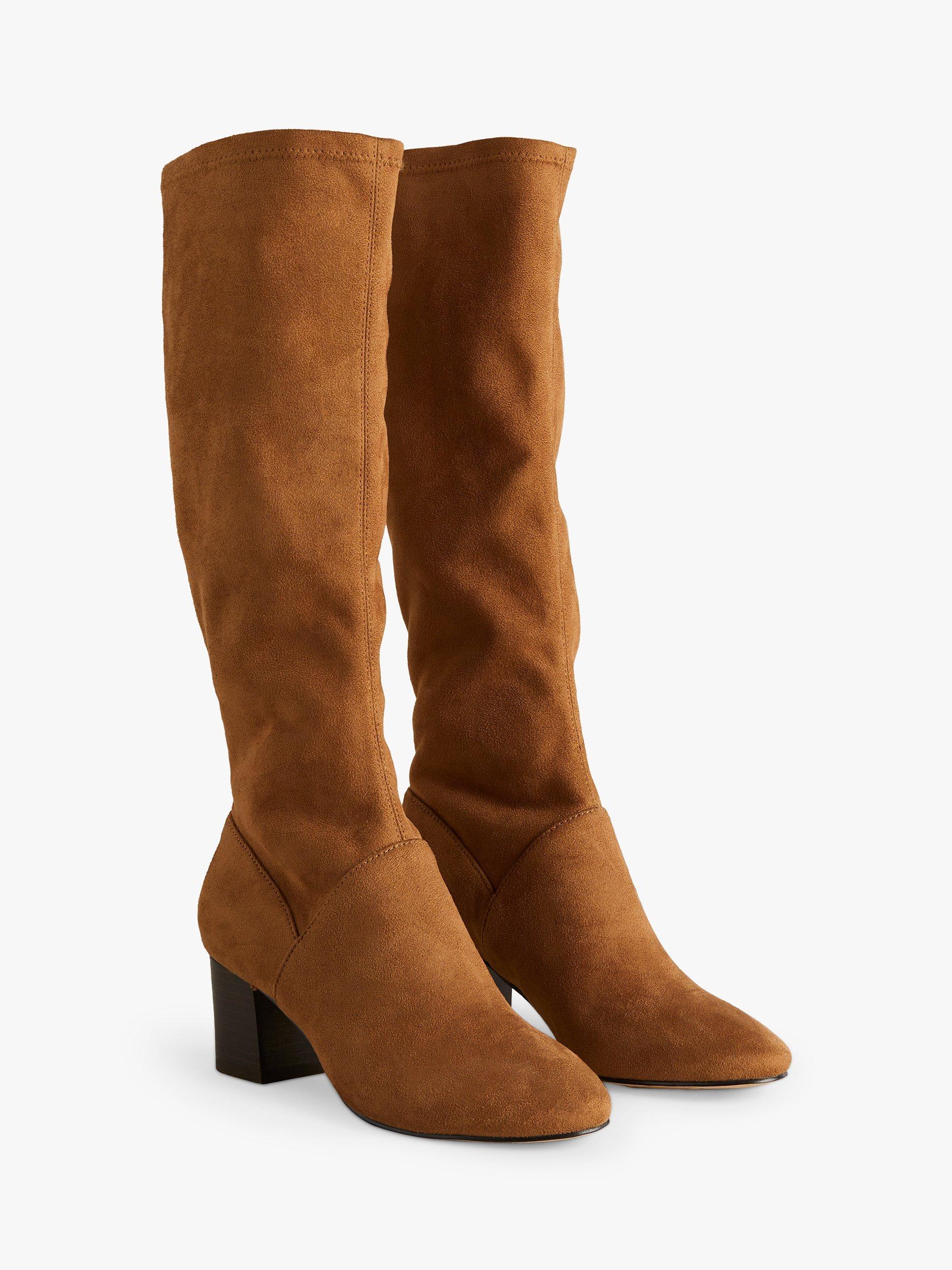 Boden Block Heel Knee High Boots Acorn