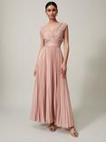 Phase Eight Collection 8 Nelly Pleated Maxi Dress, Pink Champagne