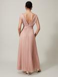 Phase Eight Collection 8 Nelly Pleated Maxi Dress, Pink Champagne