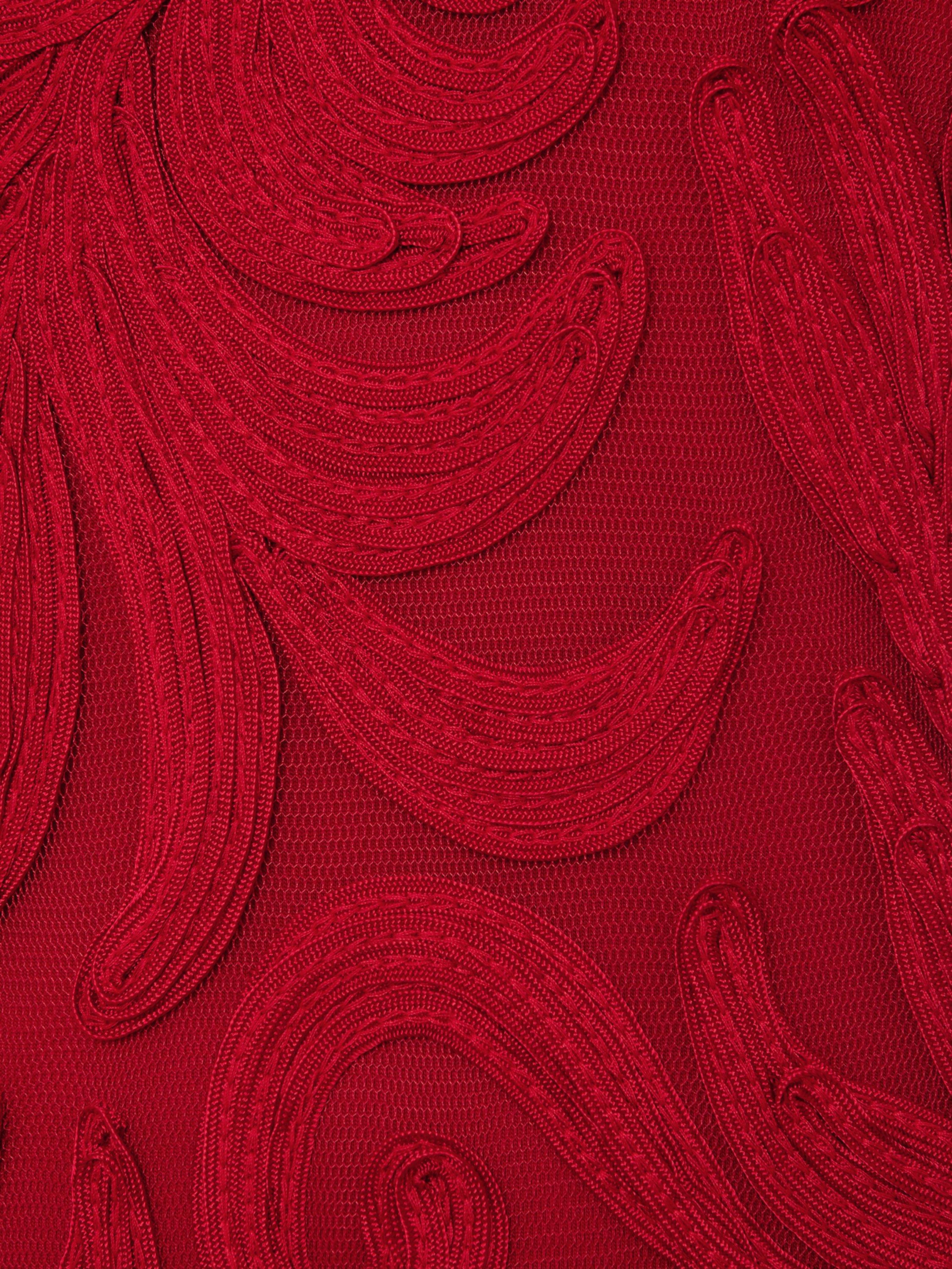 Phase Eight Collection 8 Marigold Tapework Lace Maxi Dress, Scarlet, 14