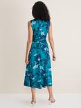 Phase Eight Corrin Abstract Print Midi Dress, Malachite/Multi