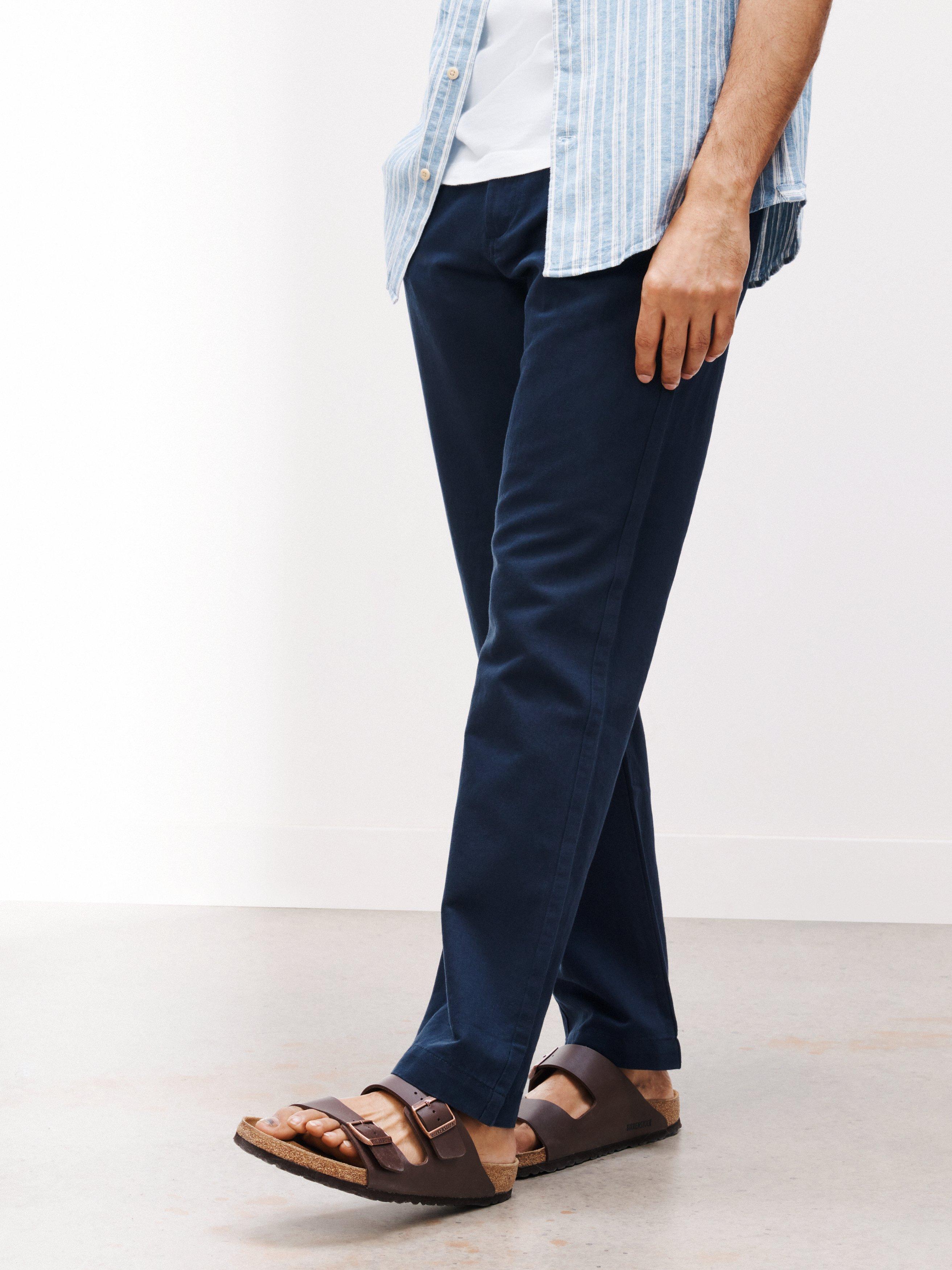 John Lewis Straight Fit Cotton Linen Chinos