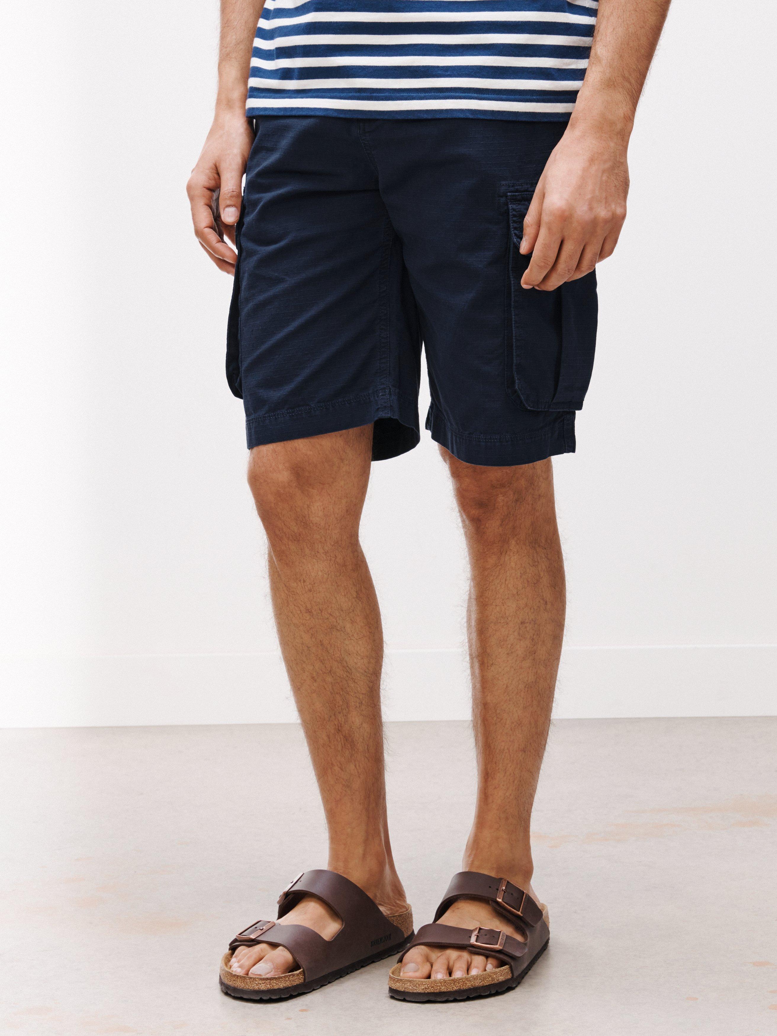John Lewis Cotton Ripstop Cargo Shorts, Navy