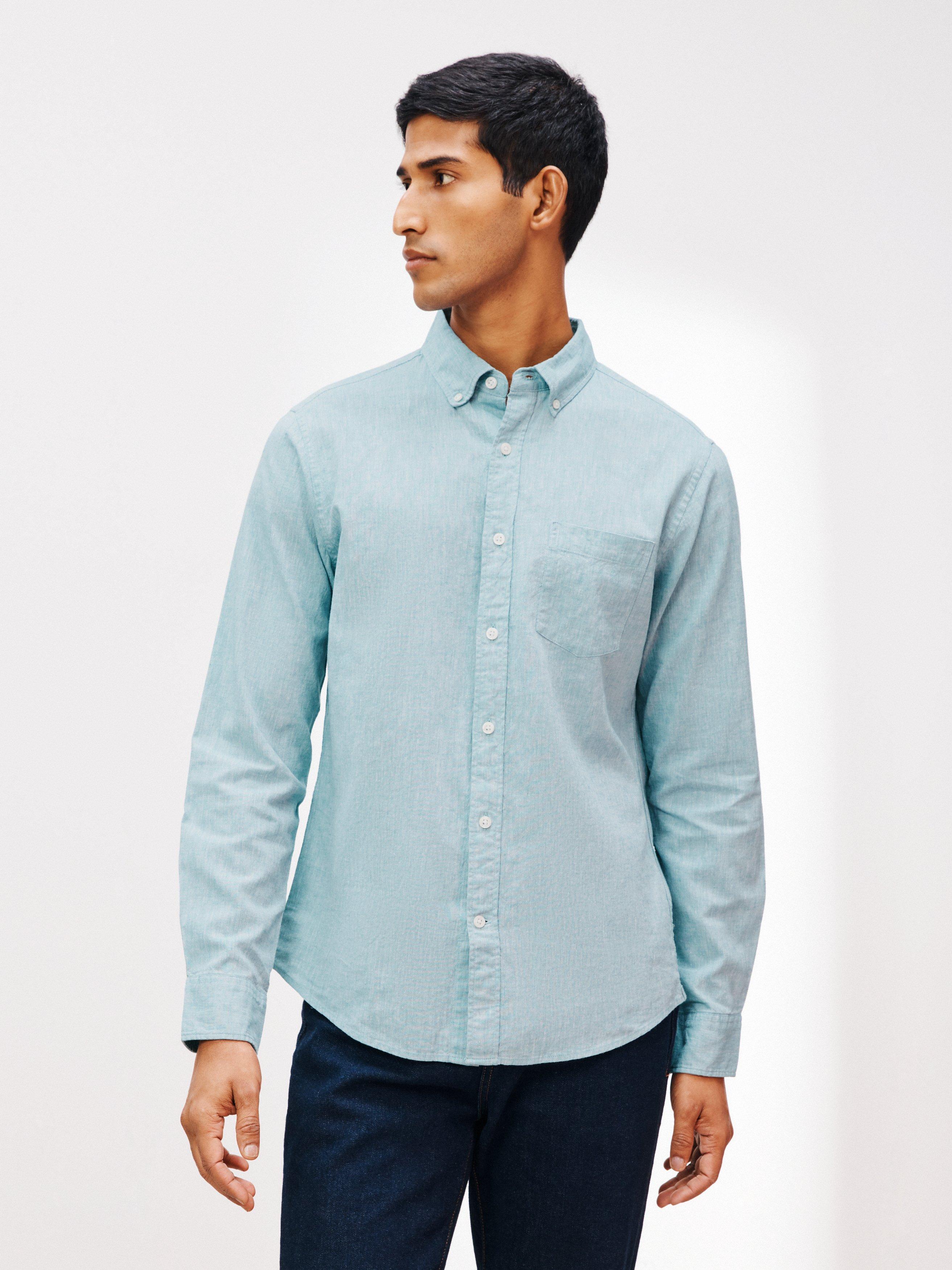 John Lewis Slim Fit Cotton Linen Shirt