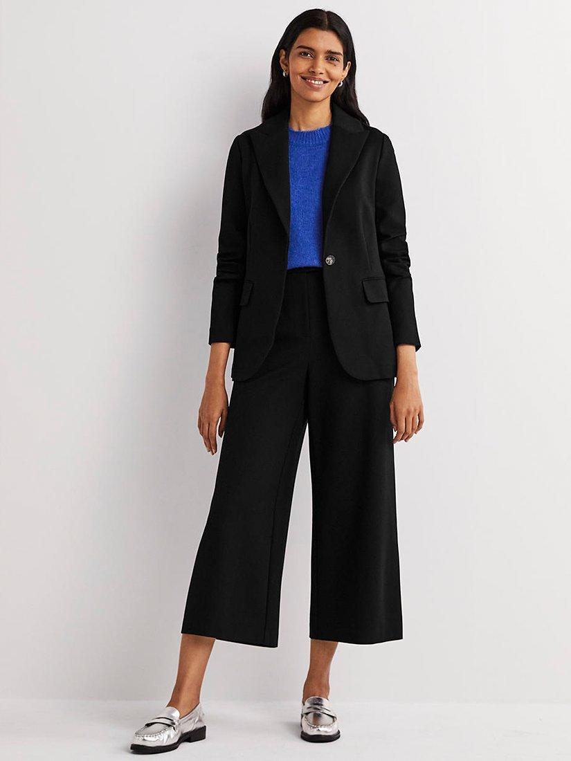Boden Tailored Stretch Jersey Blazer, Black