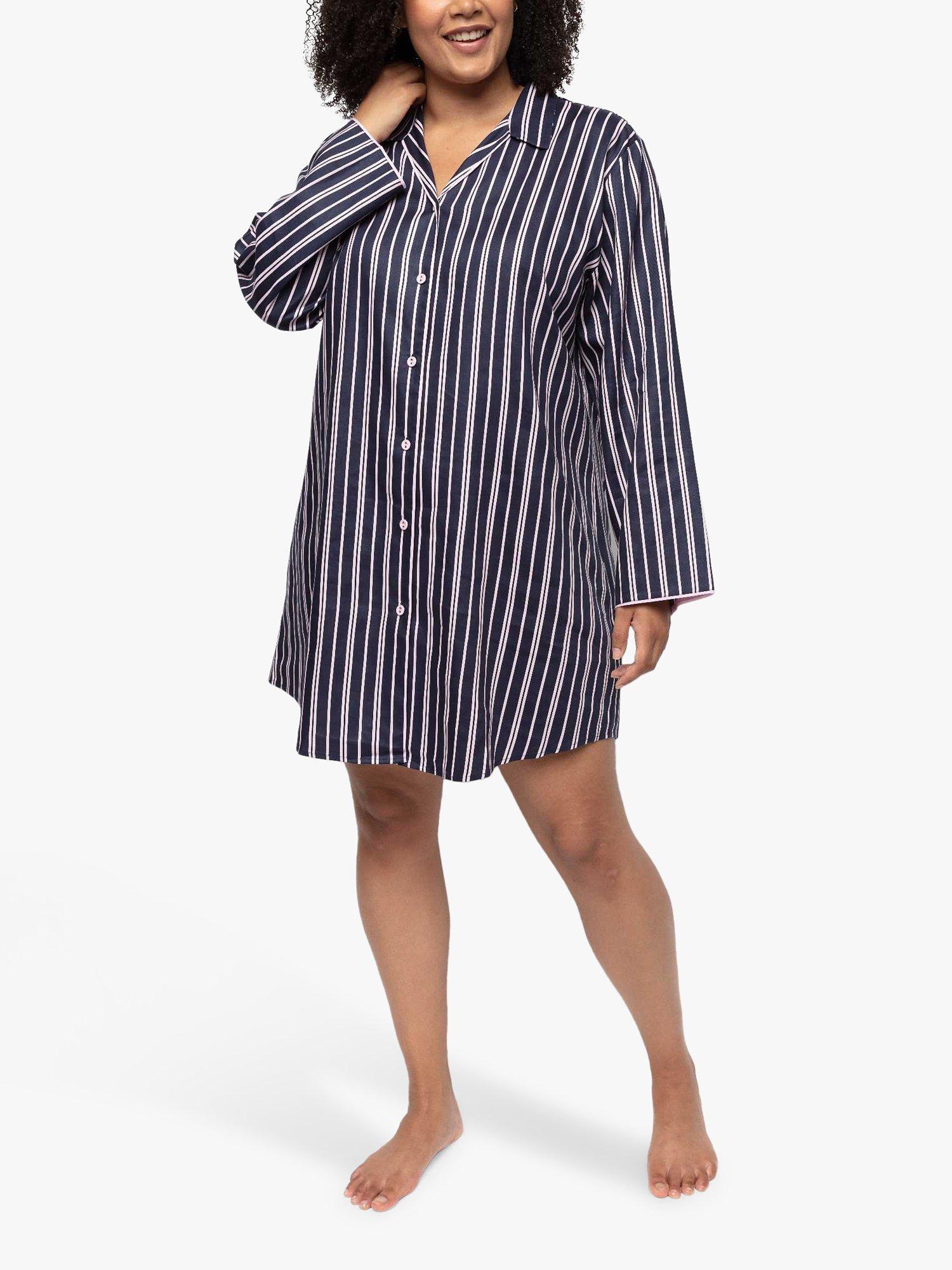 Cyberjammies Estelle Stripe Nightshirt, Navy