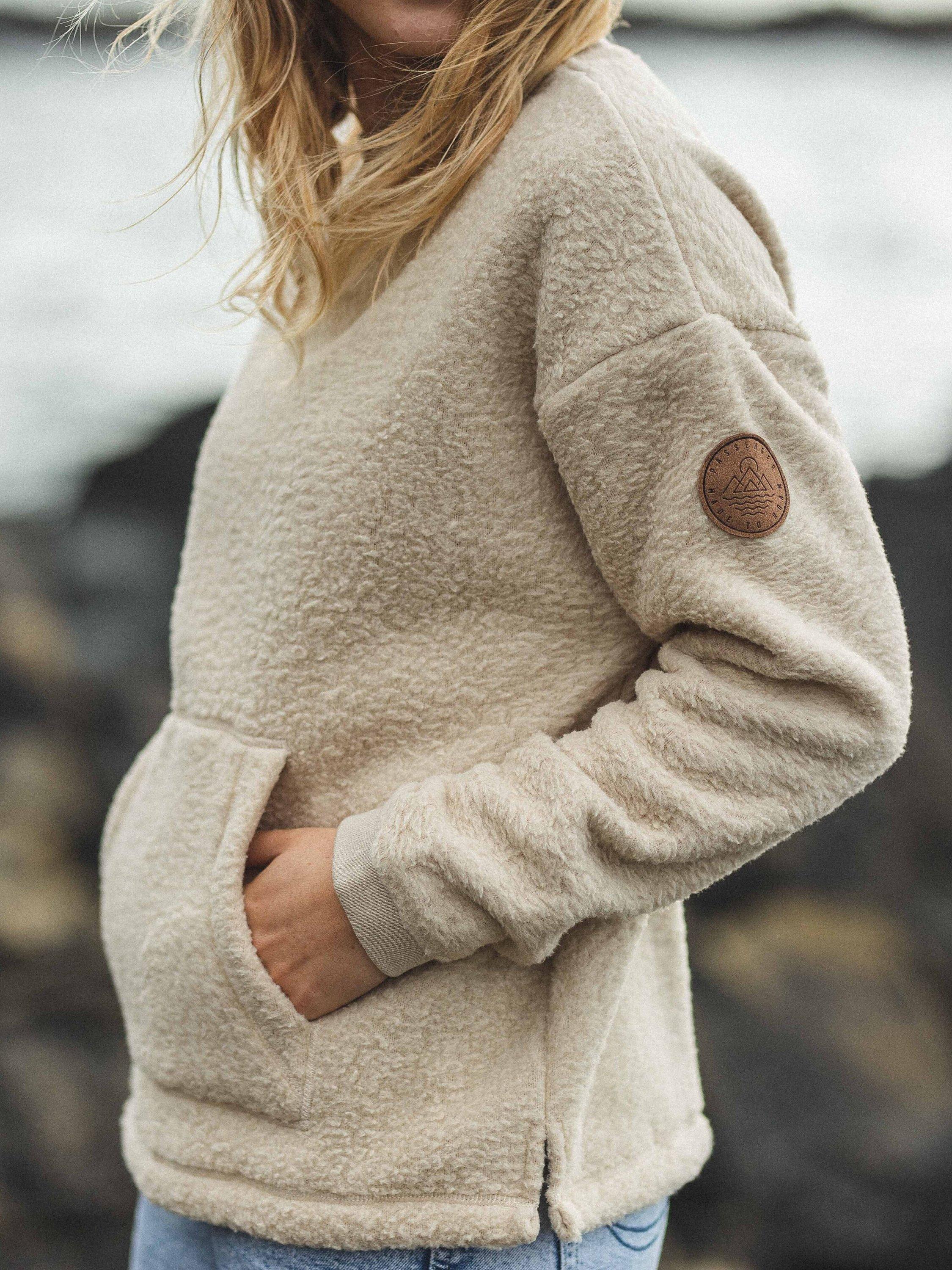 Product image 2 of 4, which shows Passenger Ivy Sherpa Fleece, Oatmeal, XS