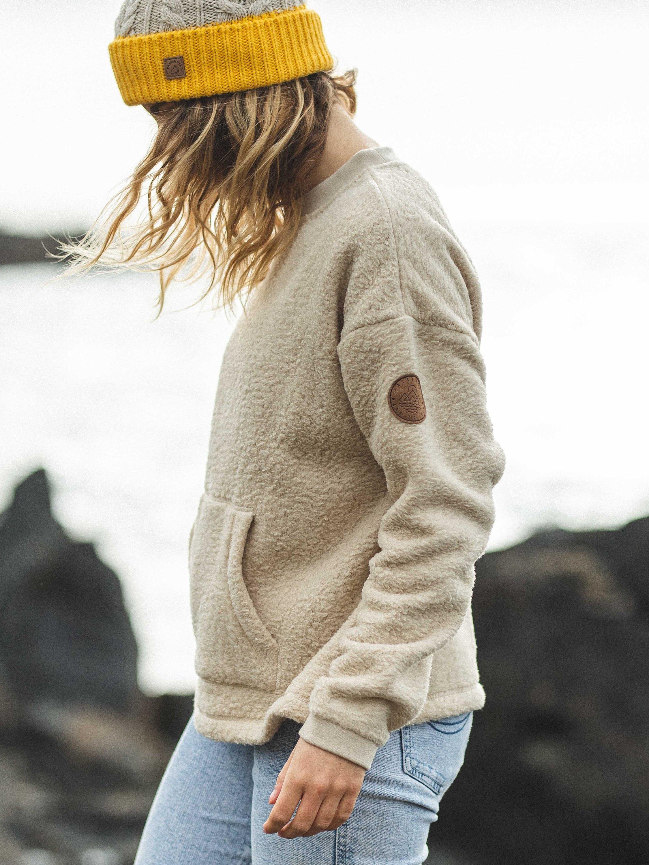 Product image 4 of 4, which shows Passenger Ivy Sherpa Fleece, Oatmeal, XS