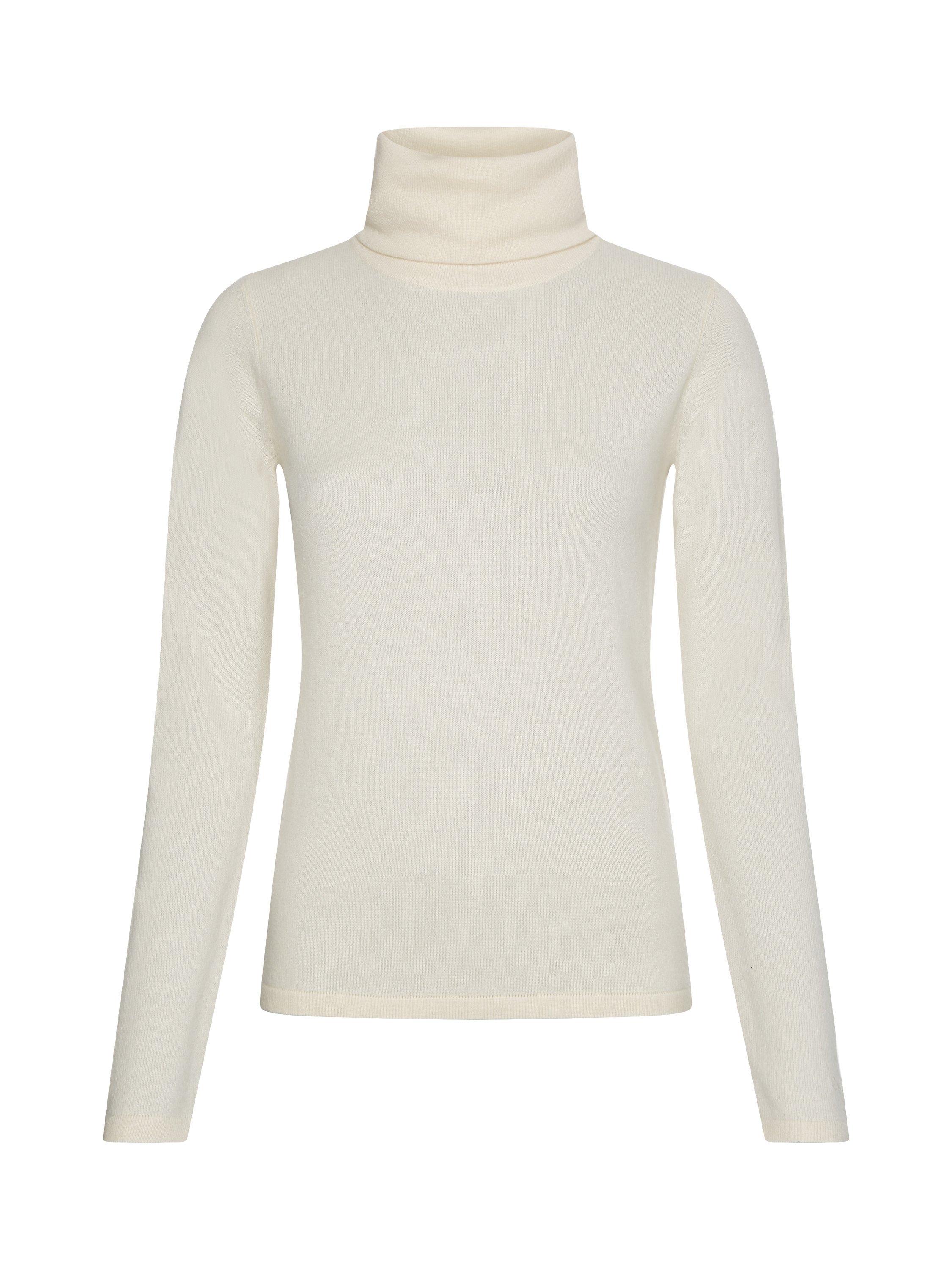 Product image 2 of 2, which shows Calvin Klein Cashmere Roll Neck Jumper, Cream, XS