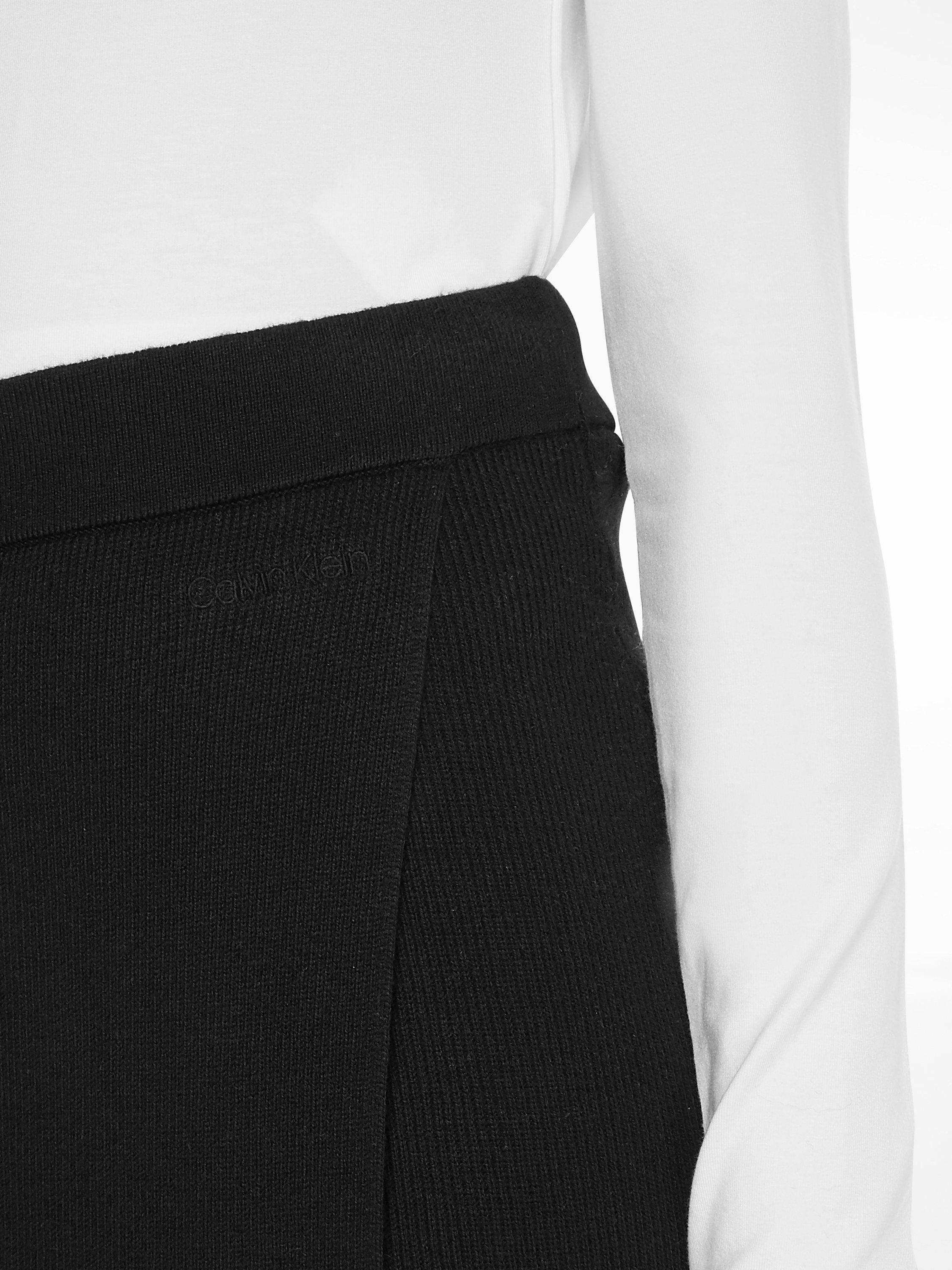 Product image 3 of 4, which shows Calvin Klein Wool Blend Fitted Skirt, Black, XS