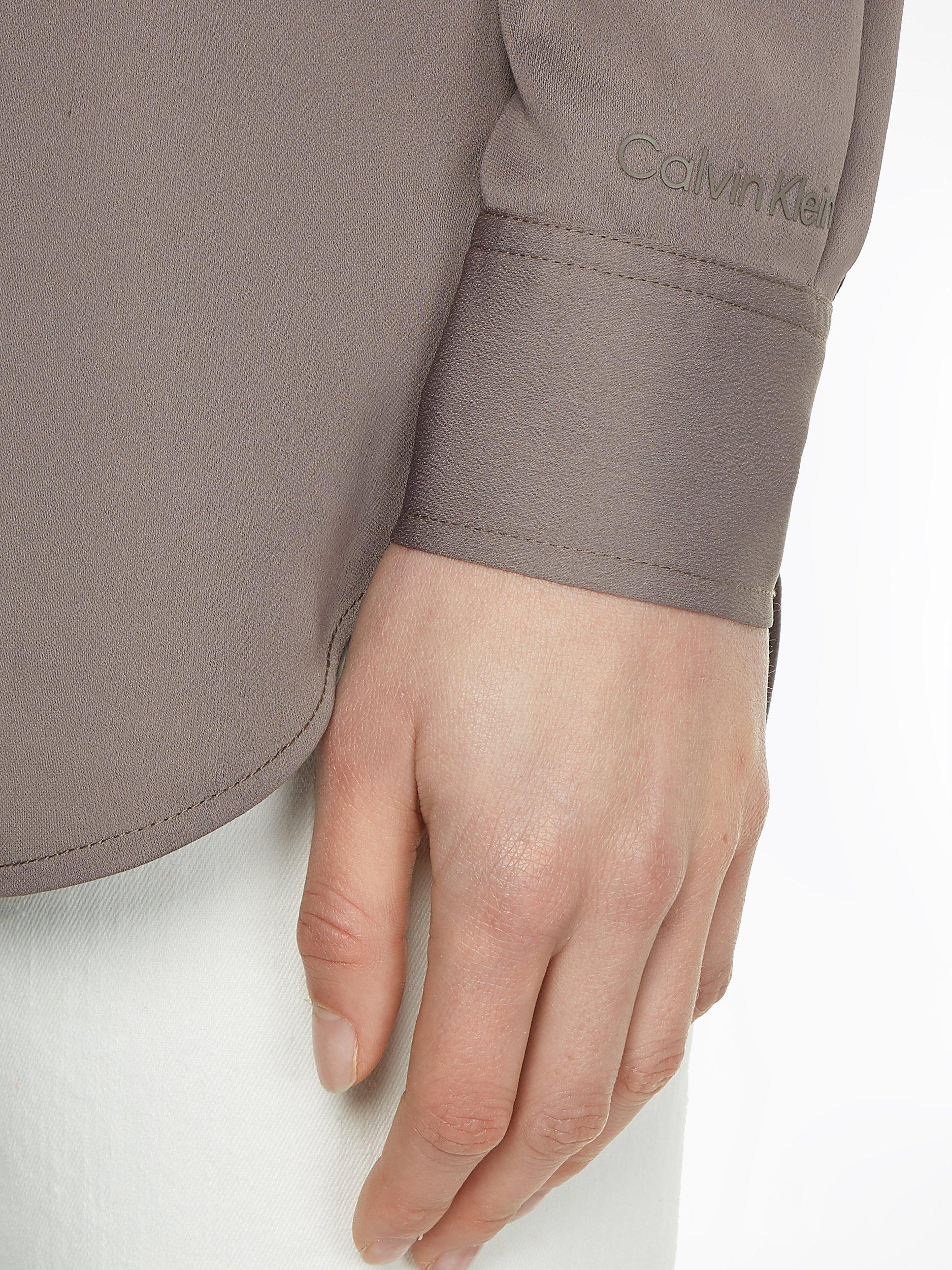 Product image 3 of 4, which shows Calvin Klein Recycled Relaxed Shirt, Desert Brown, 6