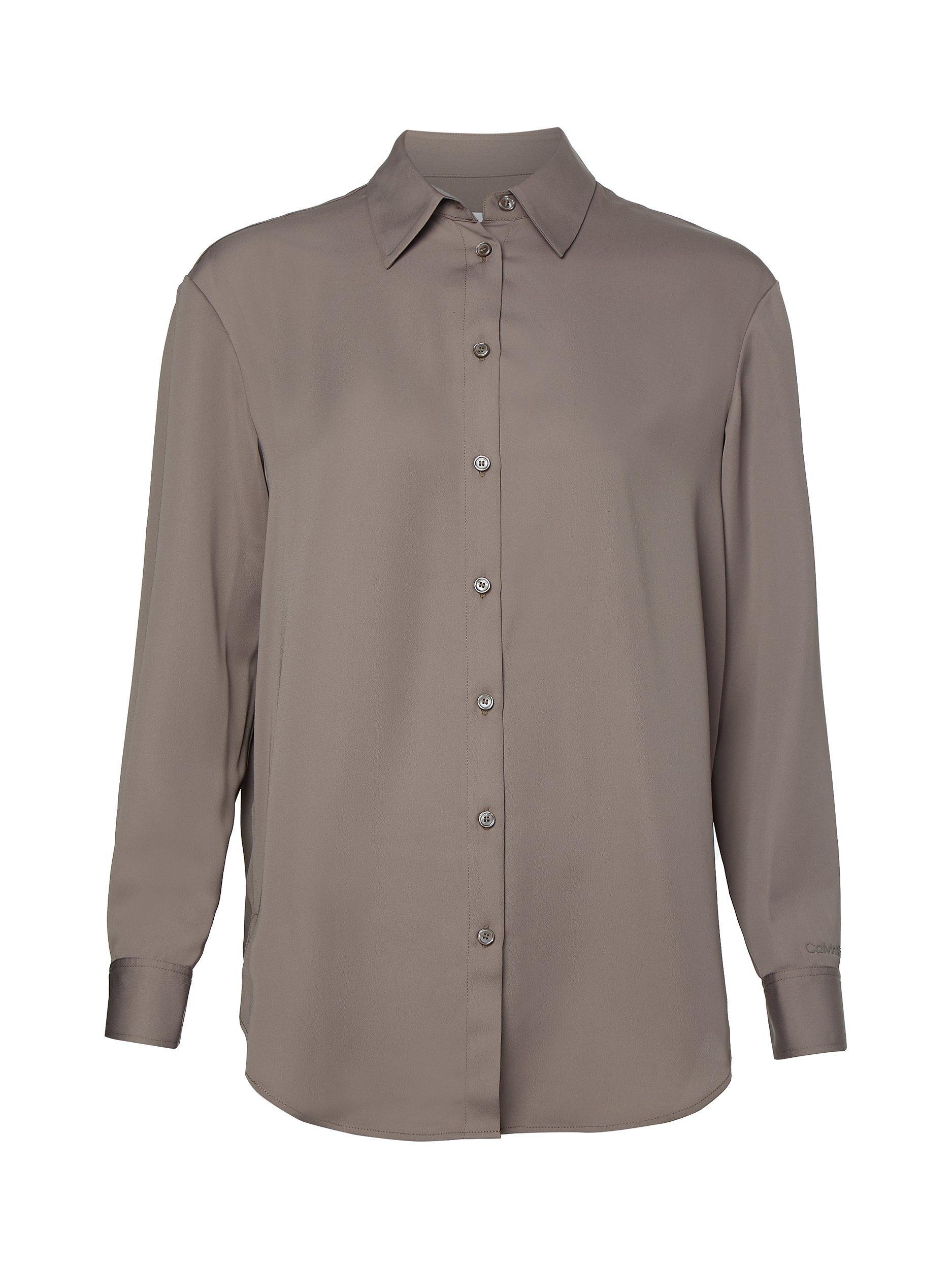 Product image 4 of 4, which shows Calvin Klein Recycled Relaxed Shirt, Desert Brown, 6