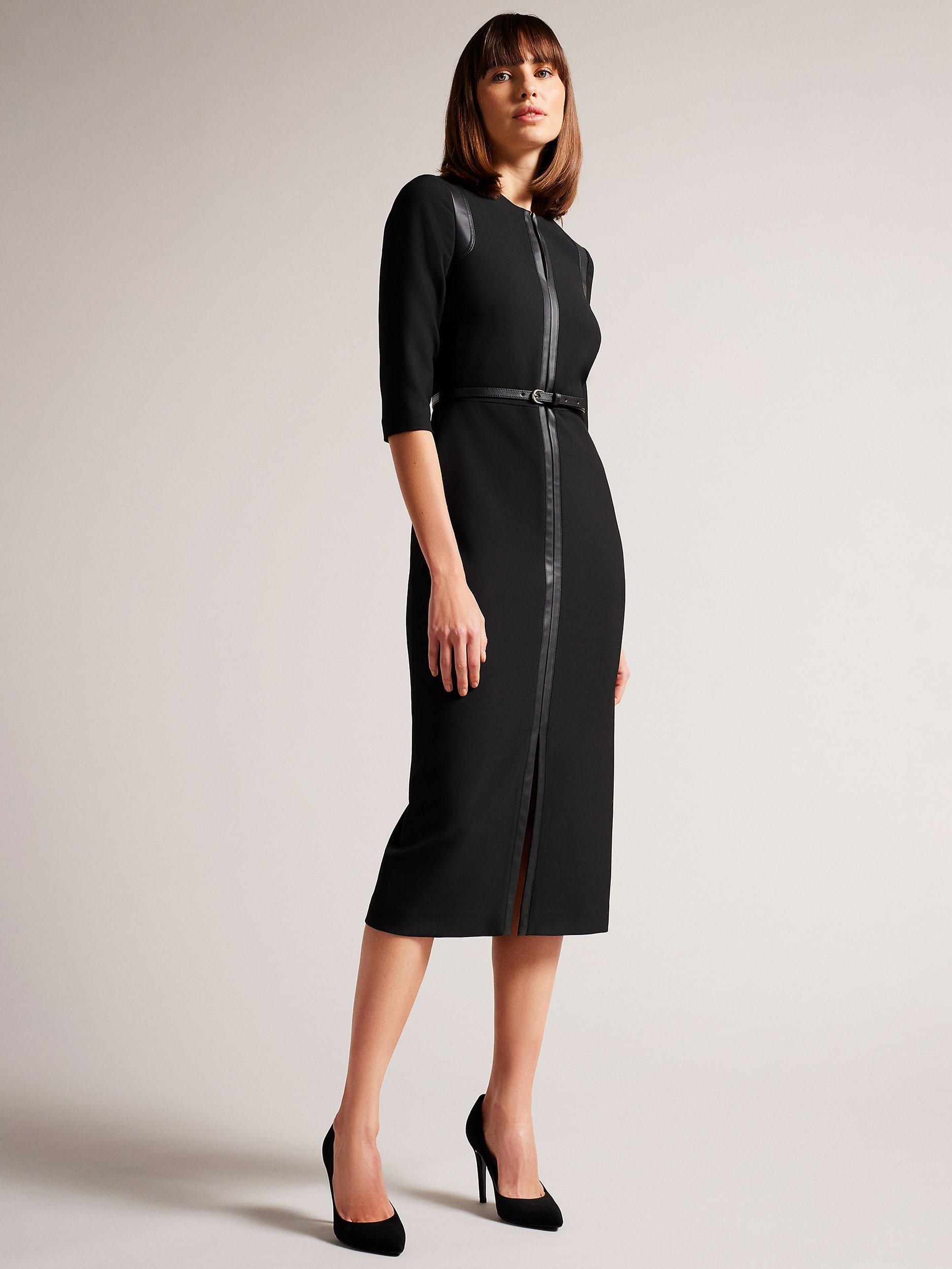 Ted Baker Halleid Zip Front Dress, Black