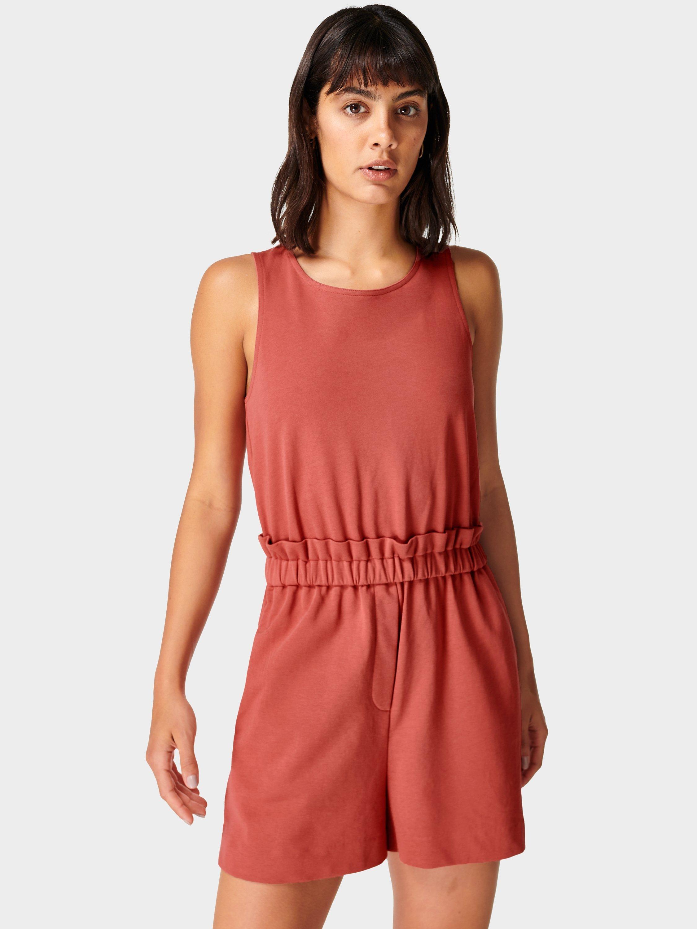 Sweaty Betty Harlow Playsuit, Copper Pink
