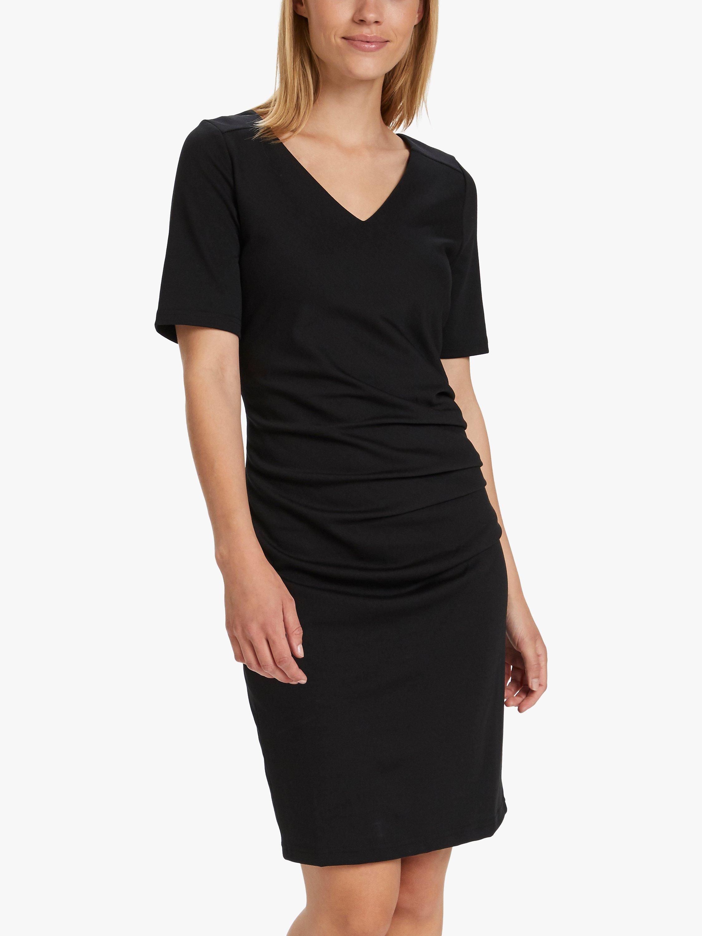 KAFFE Kaindia V Neck Dress, Black