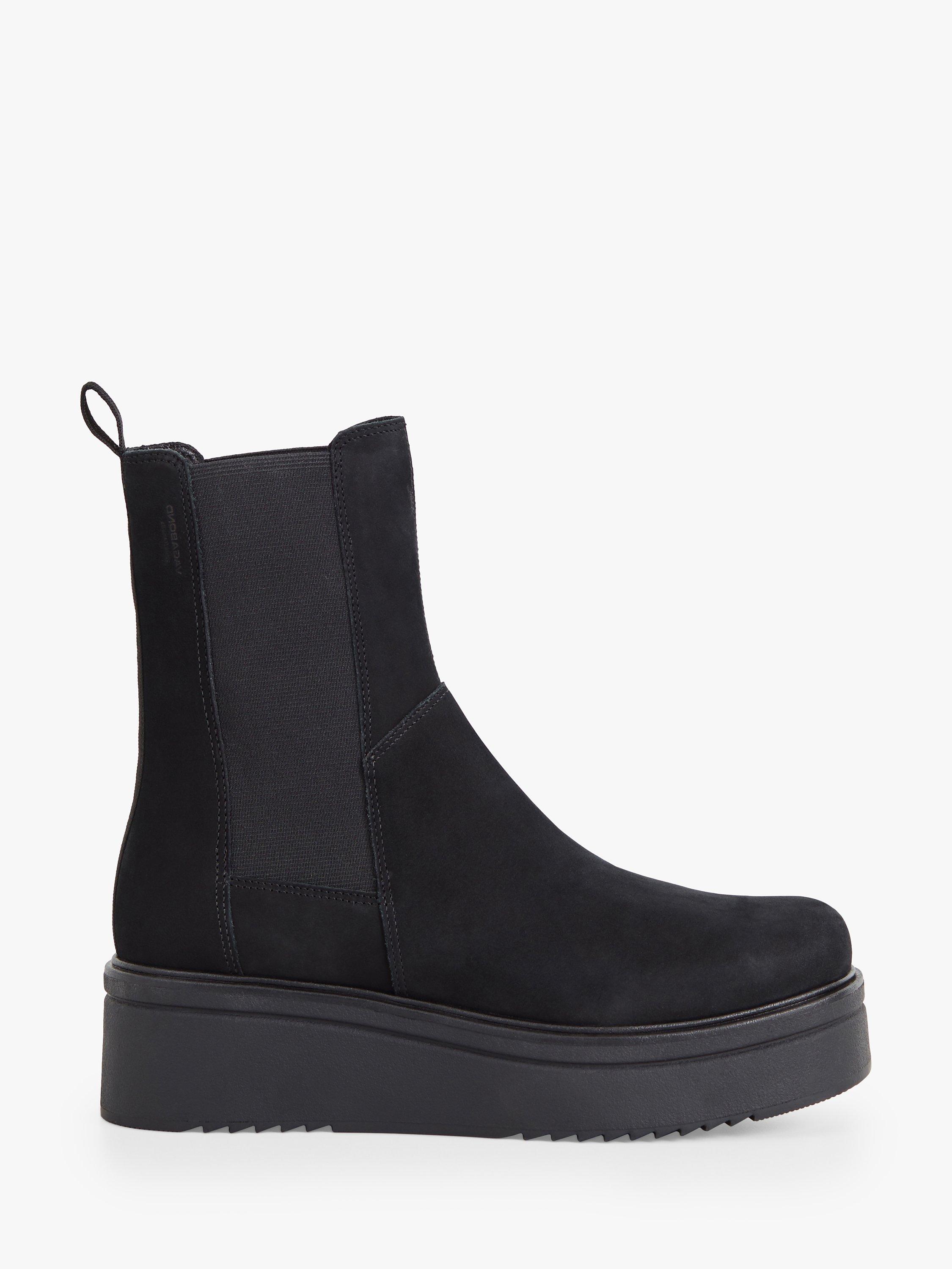 Vagabond Shoemakers Tara Suede Wedge Chelsea Boots Black