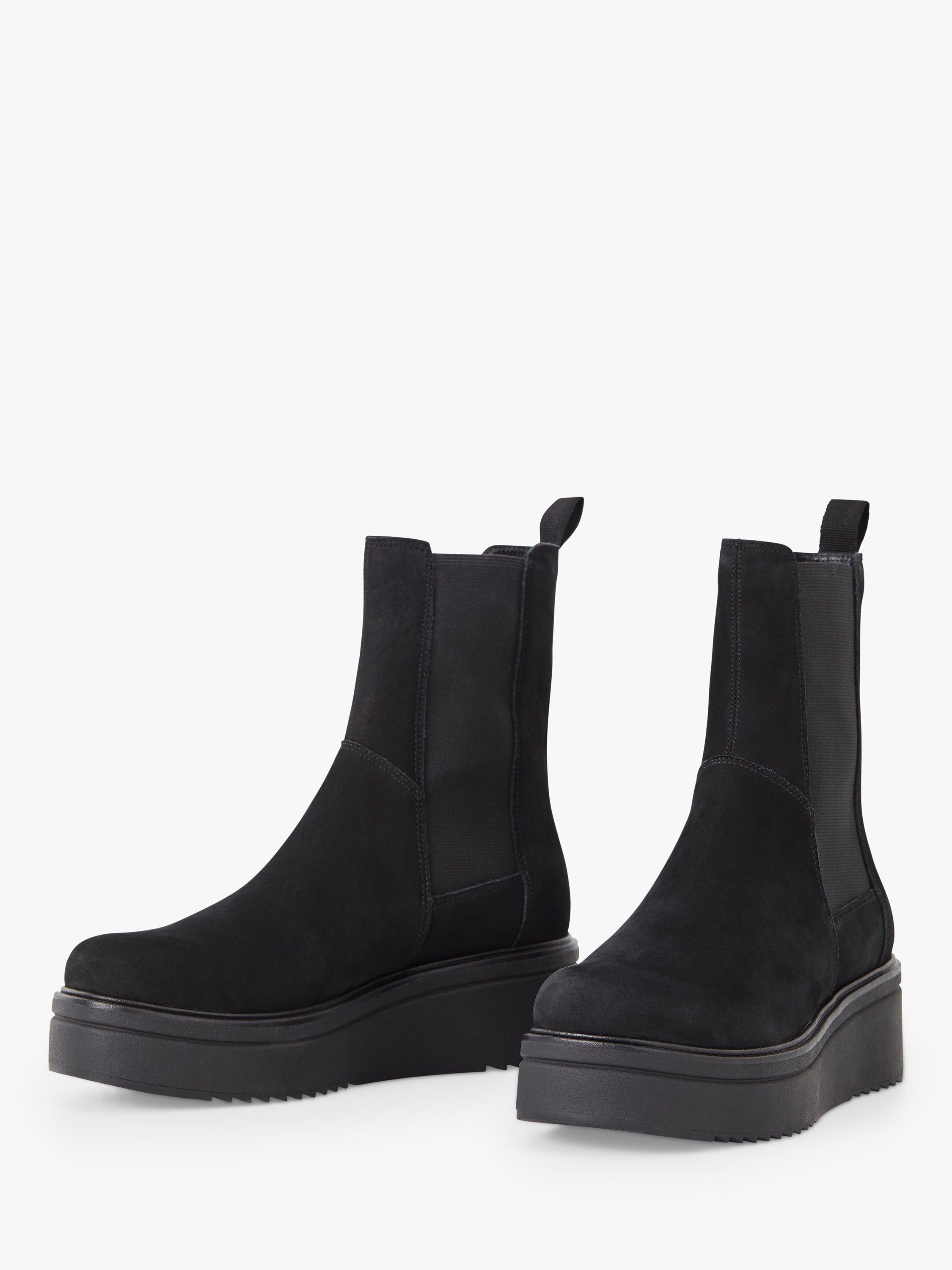 Vagabond Shoemakers Tara Suede Wedge Chelsea Boots Black