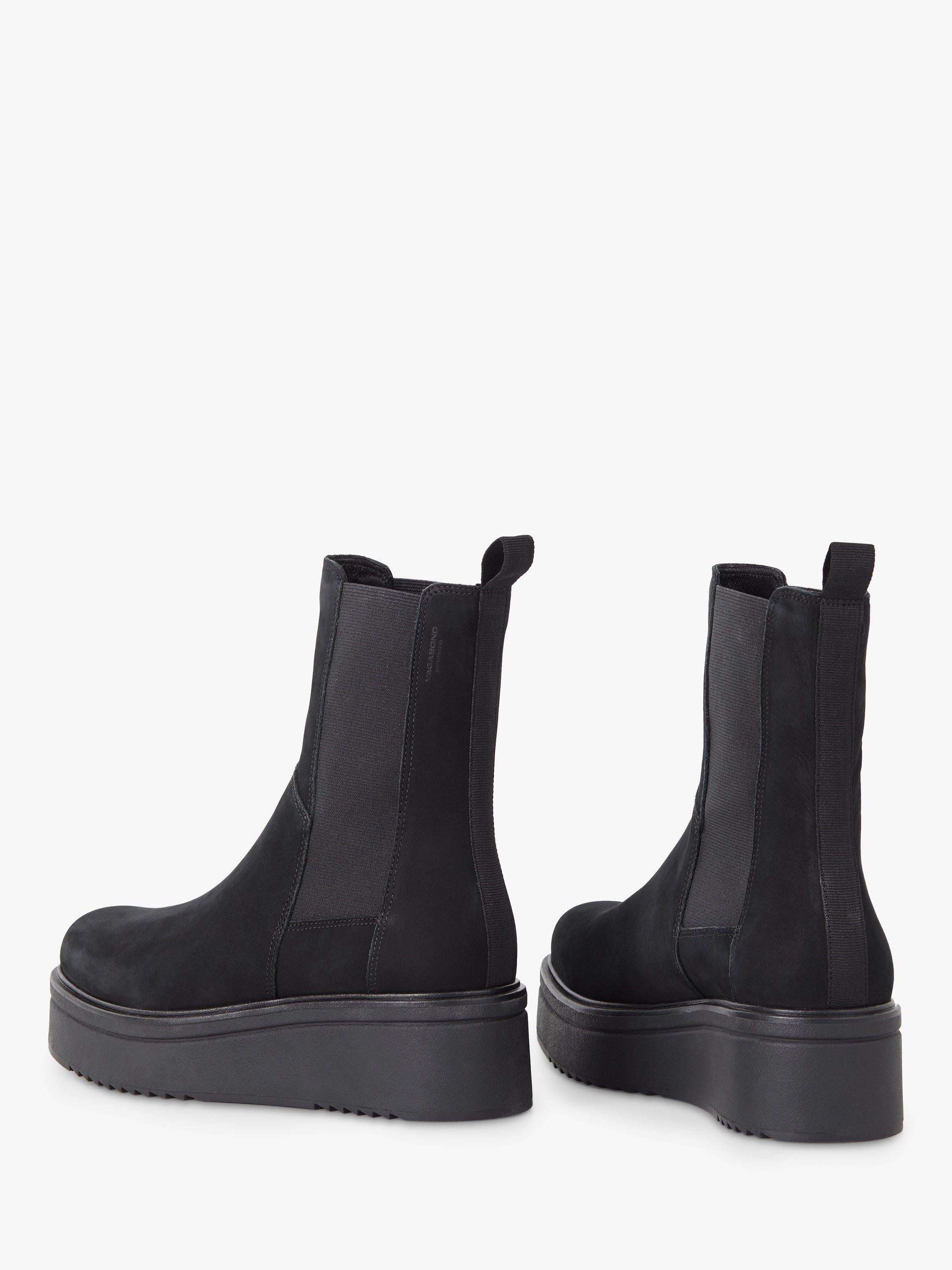 Product image 3 of 3, which shows Vagabond Shoemakers Tara Suede Wedge Chelsea Boots, Black, 5