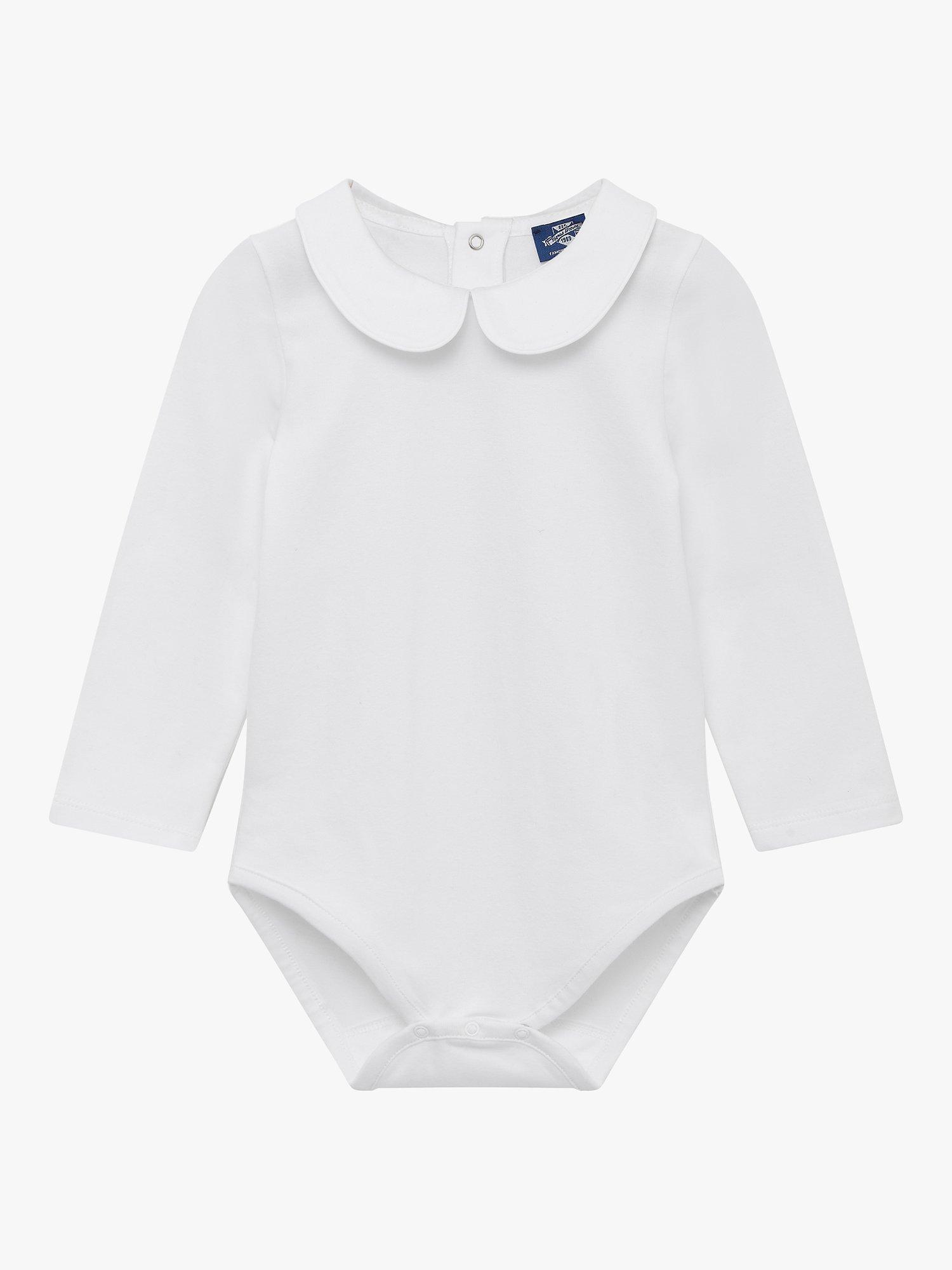 Trotters Baby Milo Jersey Bodysuit , White, 3-6 months