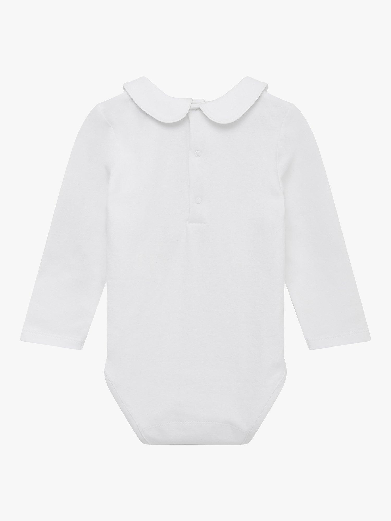 Trotters Baby Milo Jersey Bodysuit , White, 3-6 months