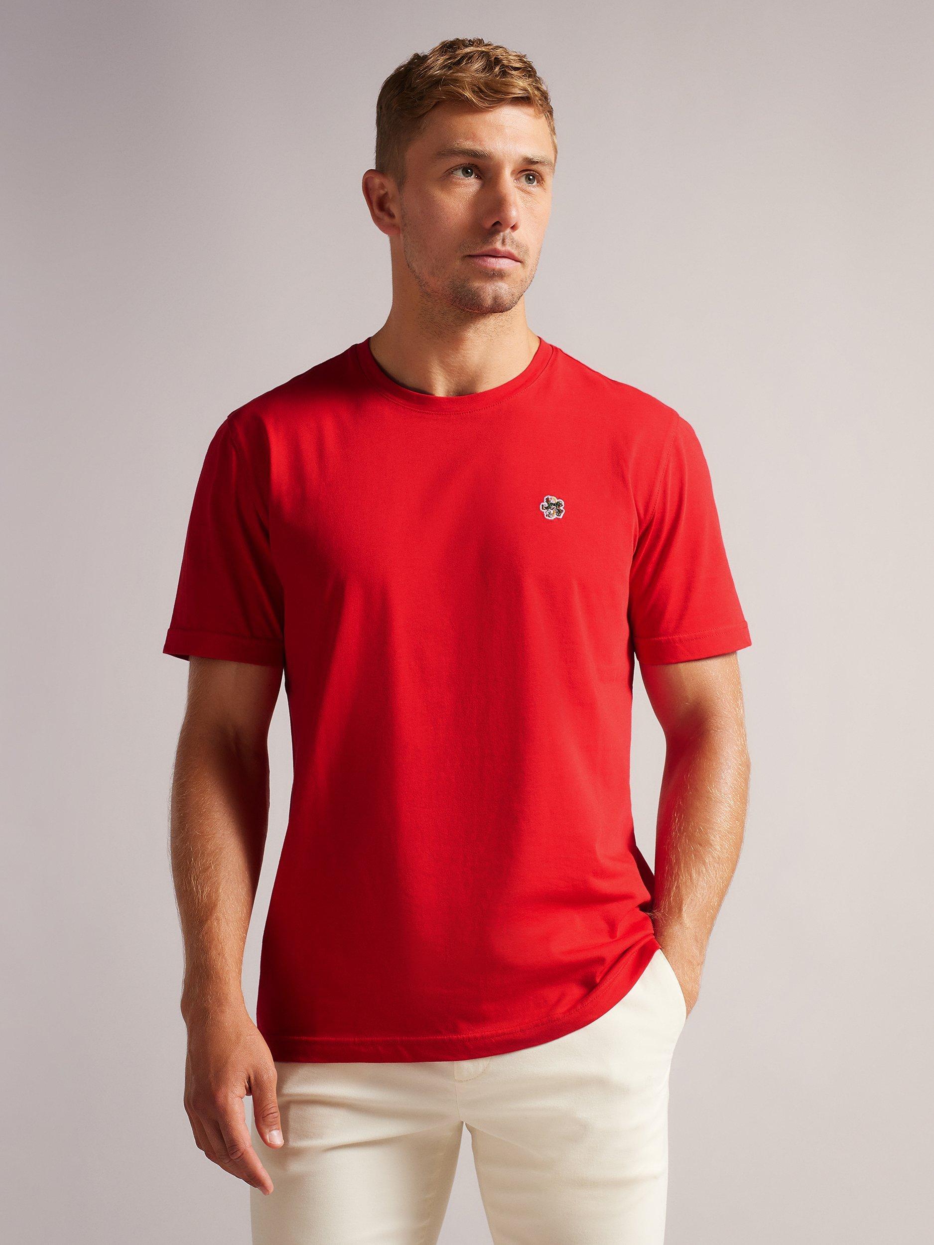 Ted Baker Oxford Crew Neck T-Shirt, Red, XXL