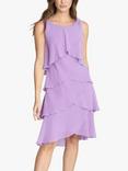 Gina Bacconi Vesta Jewel-Shoulder Tiered Cocktail Knee Length Dress