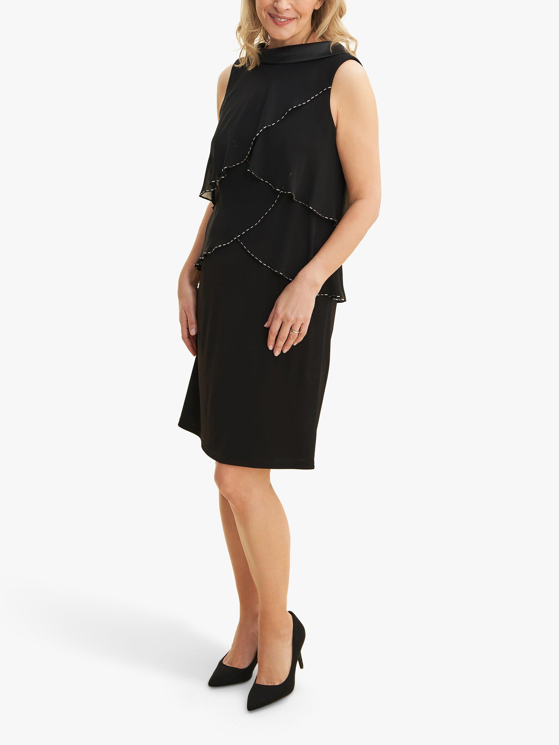 Gina Bacconi Gerry Tiered Dress, Black