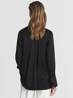 Reiss Hailey Silk Shirt - view 2, Black