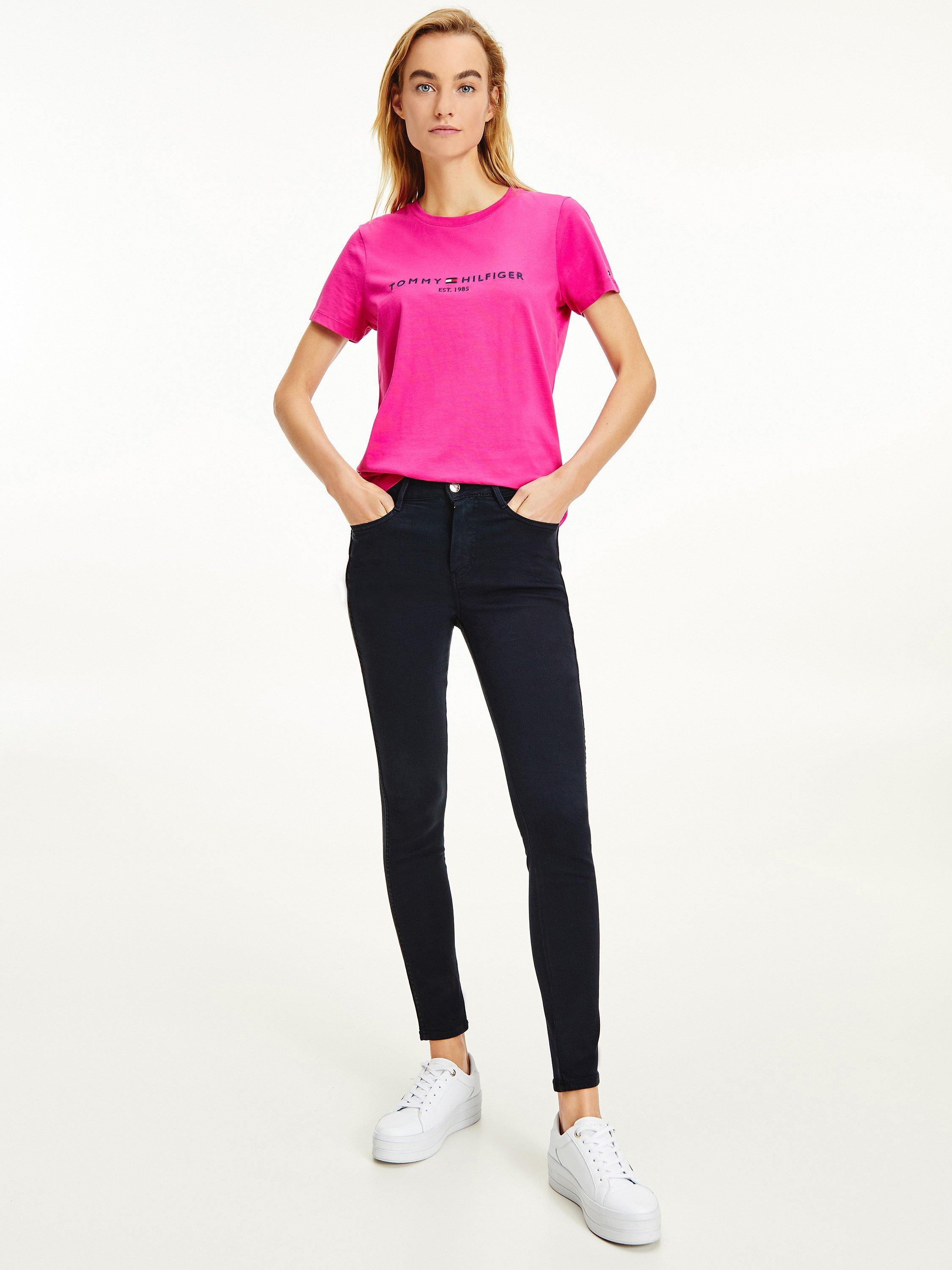 Tommy Hilfiger Logo T-Shirt, Eccentric Magenta