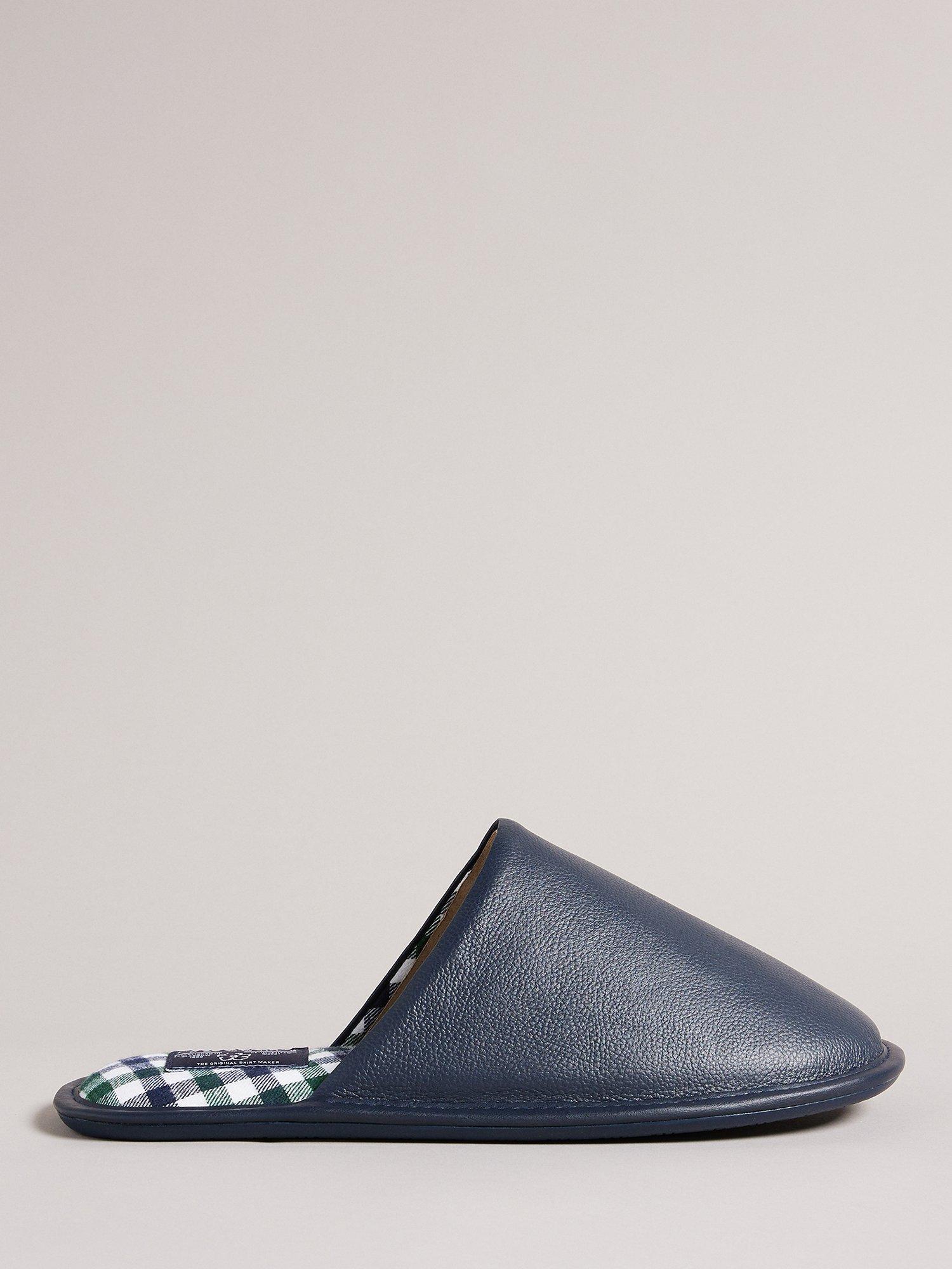 Ted Baker Ardin Leather Mule Slippers, Navy