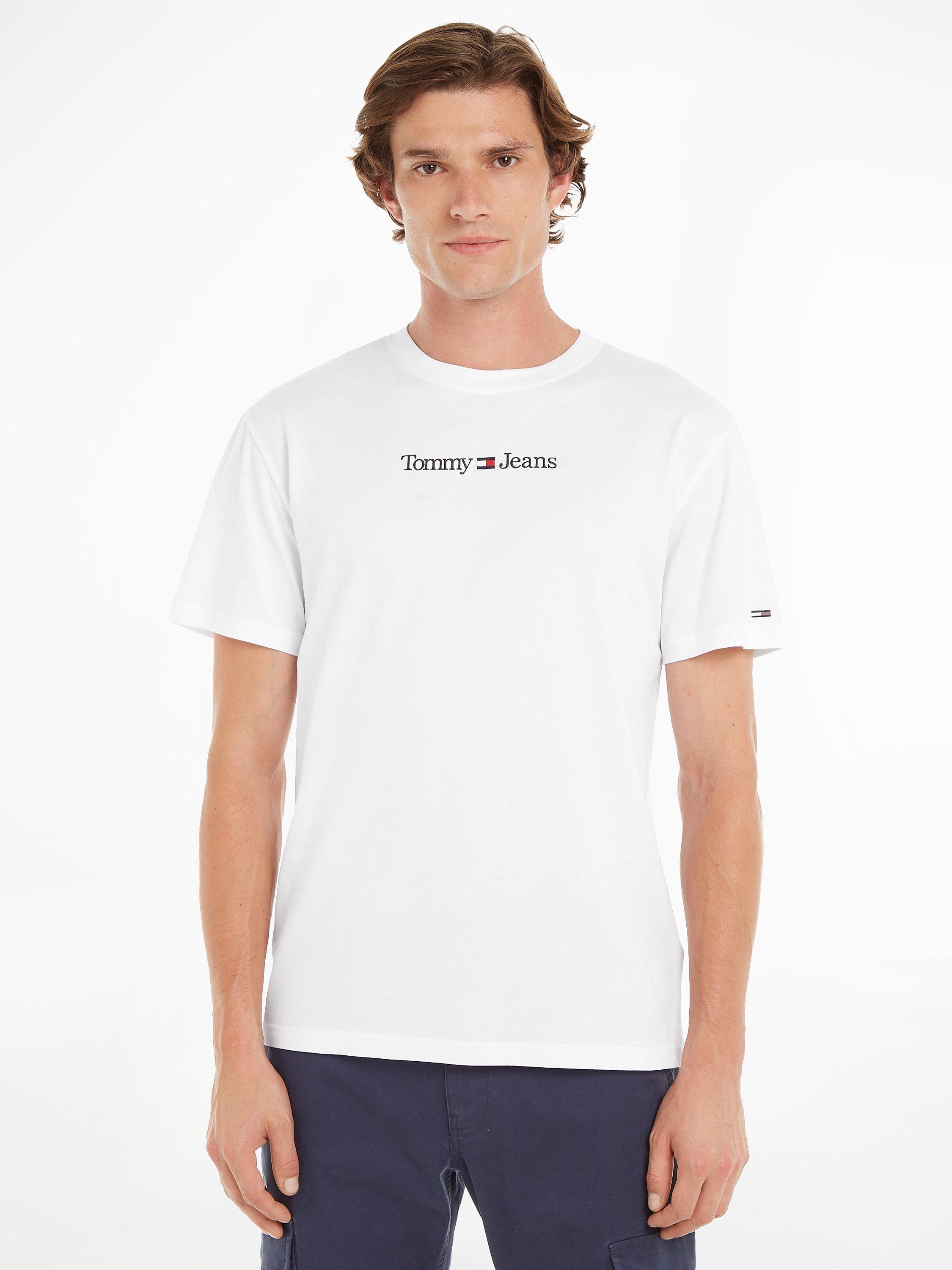 Tommy Jeans Classic Linear Logo T-Shirt, White