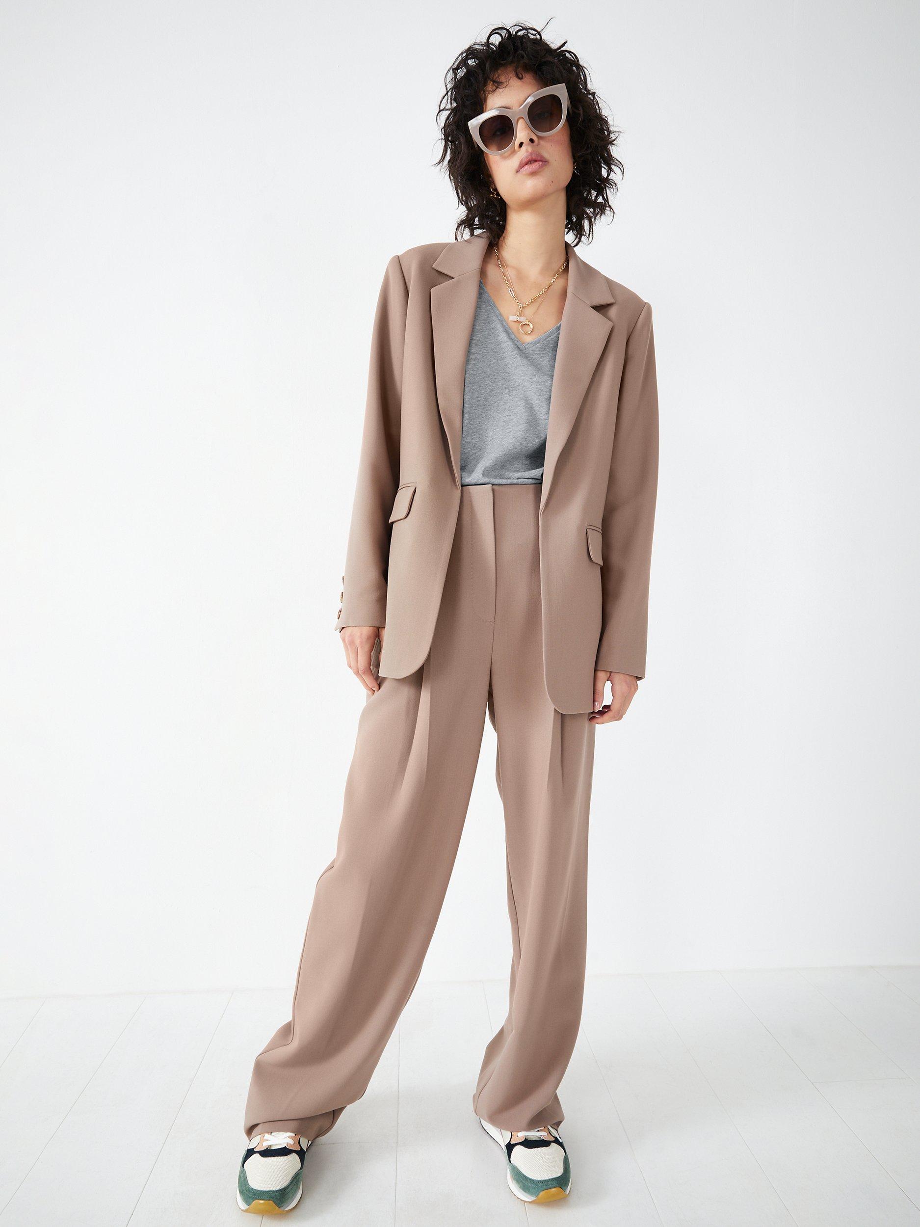 HUSH Julian Suit Trousers, Mocha Meringue