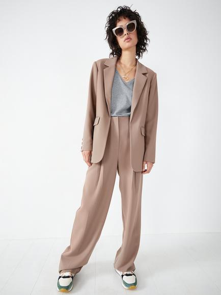 HUSH Julian Suit Trousers, Mocha Meringue, Mocha Meringue
