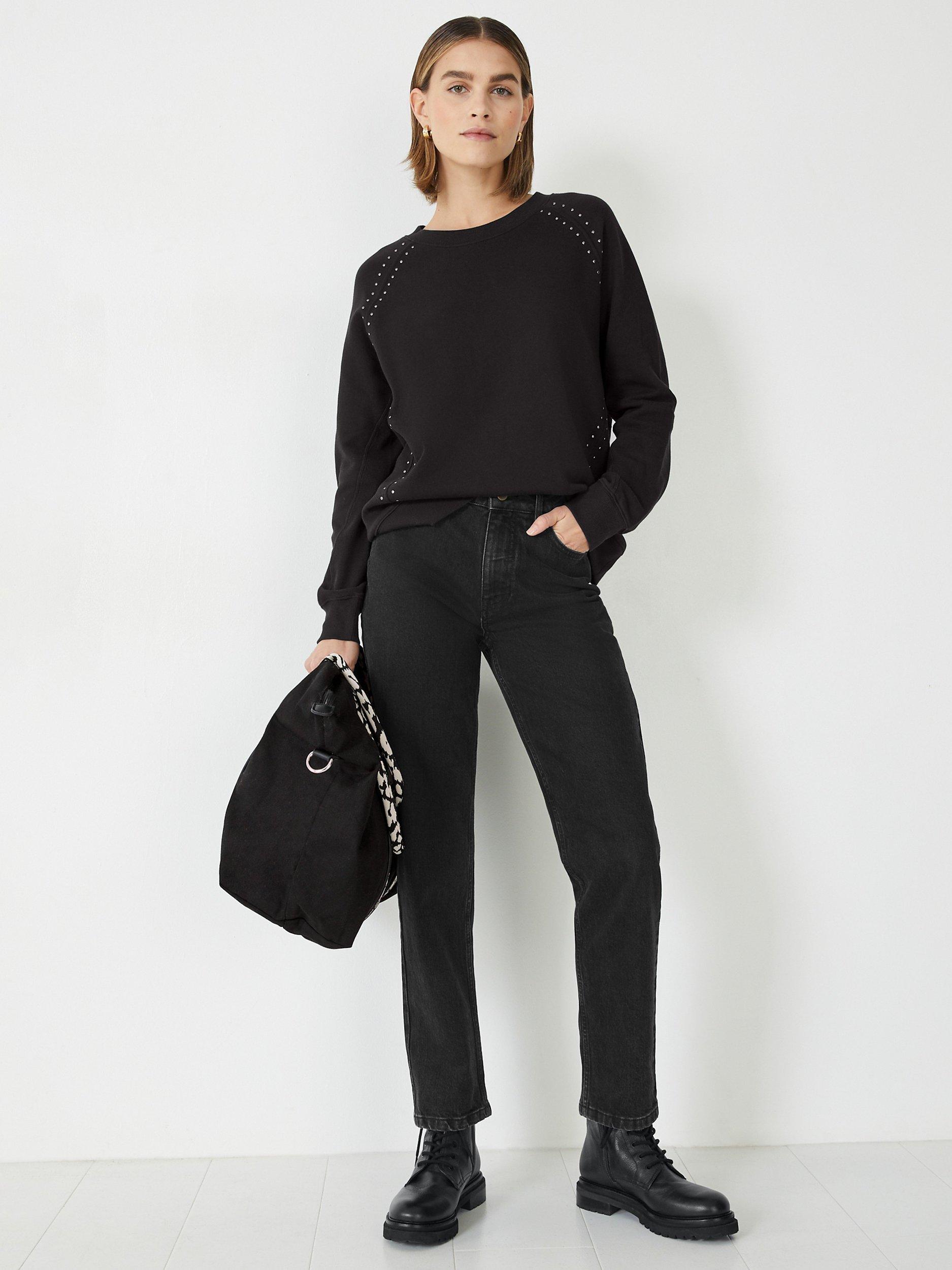 HUSH Frieda Mom Jeans, Washed Black