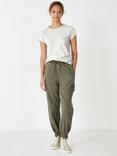 HUSH Washed Cargo Trousers, Khaki