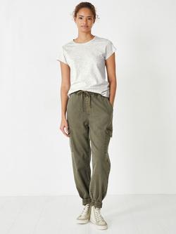 HUSH Washed Cargo Trousers - view 2, Khaki