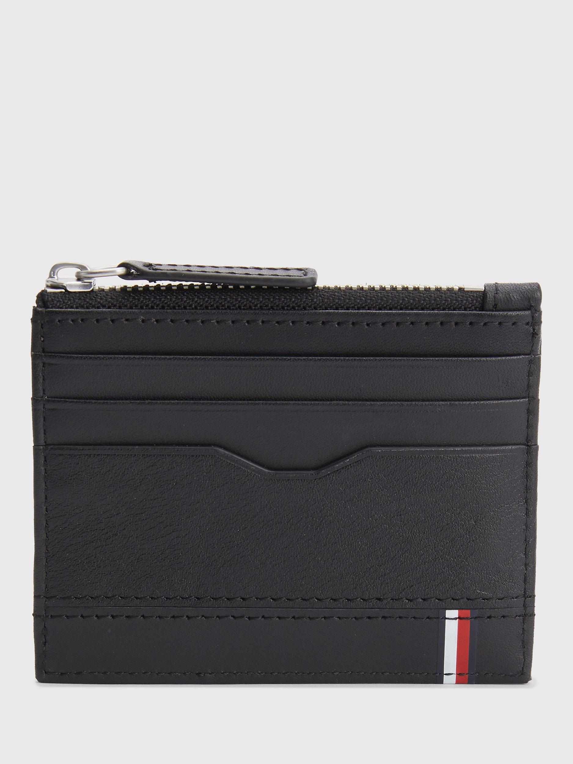 Tommy Hilfiger Central Leather Card Holder Black