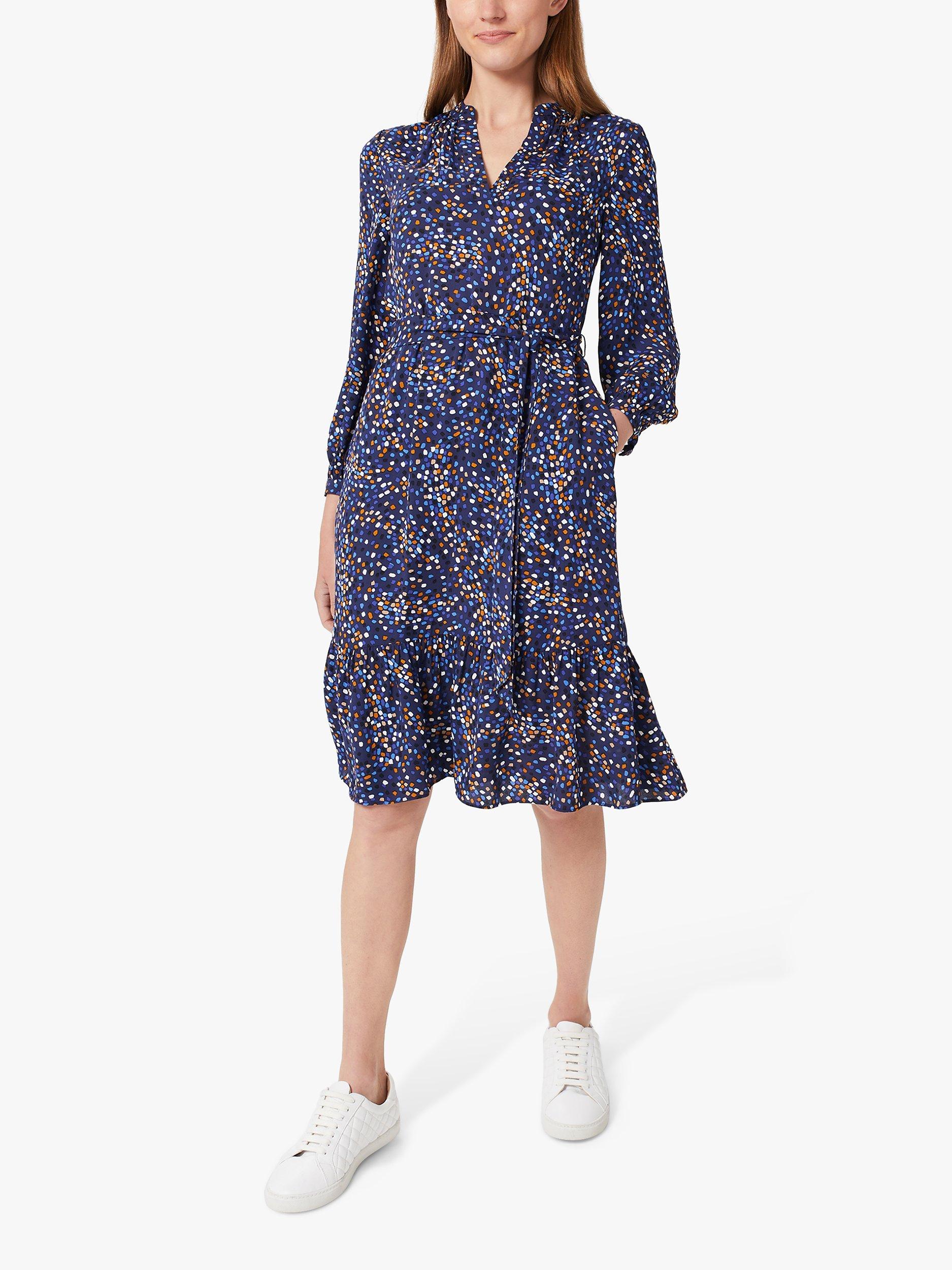 Hobbs Mallory Dress, Blue/Multi