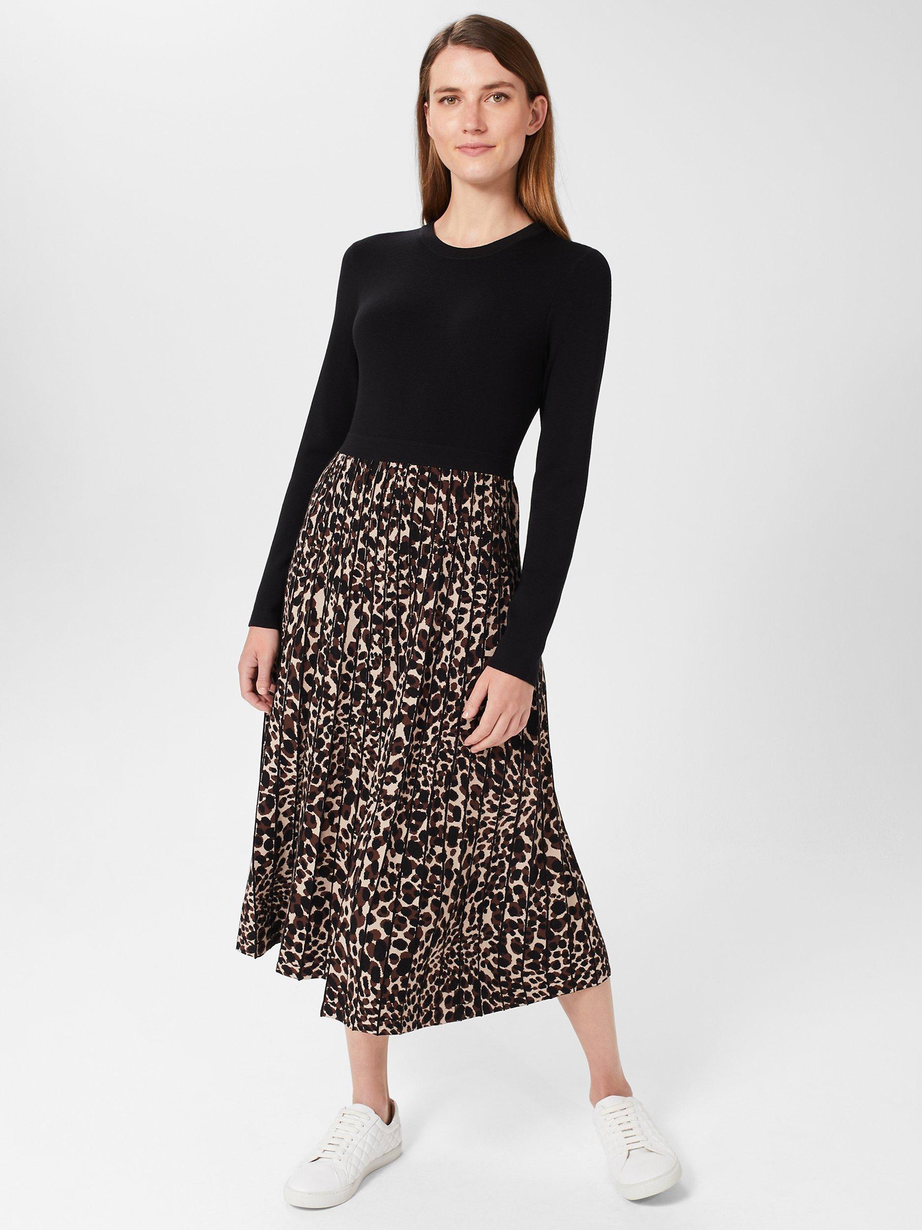 Hobbs Harlie Leopard Midi Dress