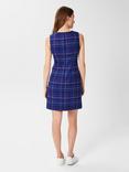 Hobbs Emberly Check Wool Mini Dress, Cobalt/Multi