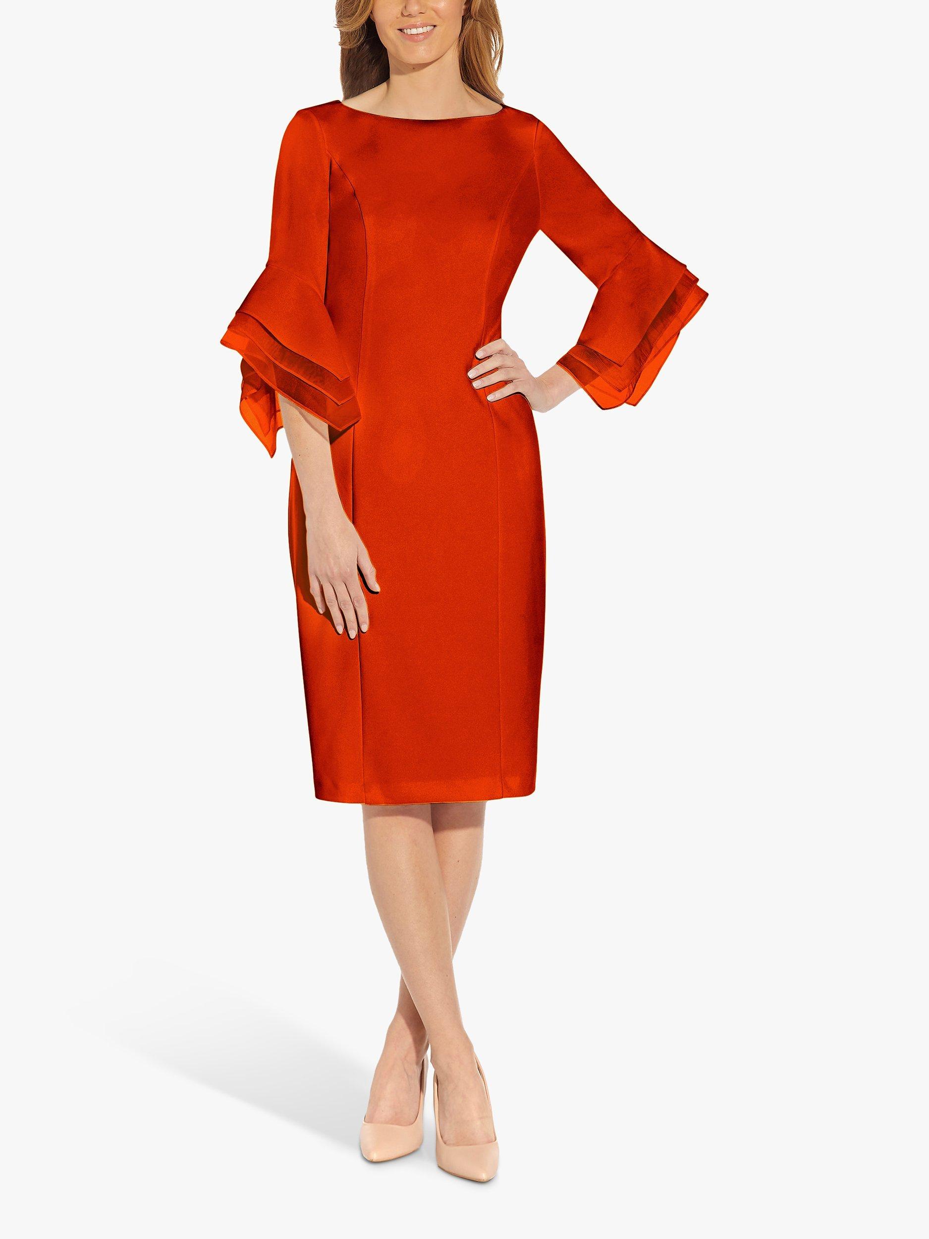 Product image 1 of 3, which shows Adrianna Papell Crepe Tailored Dress, Red, 6